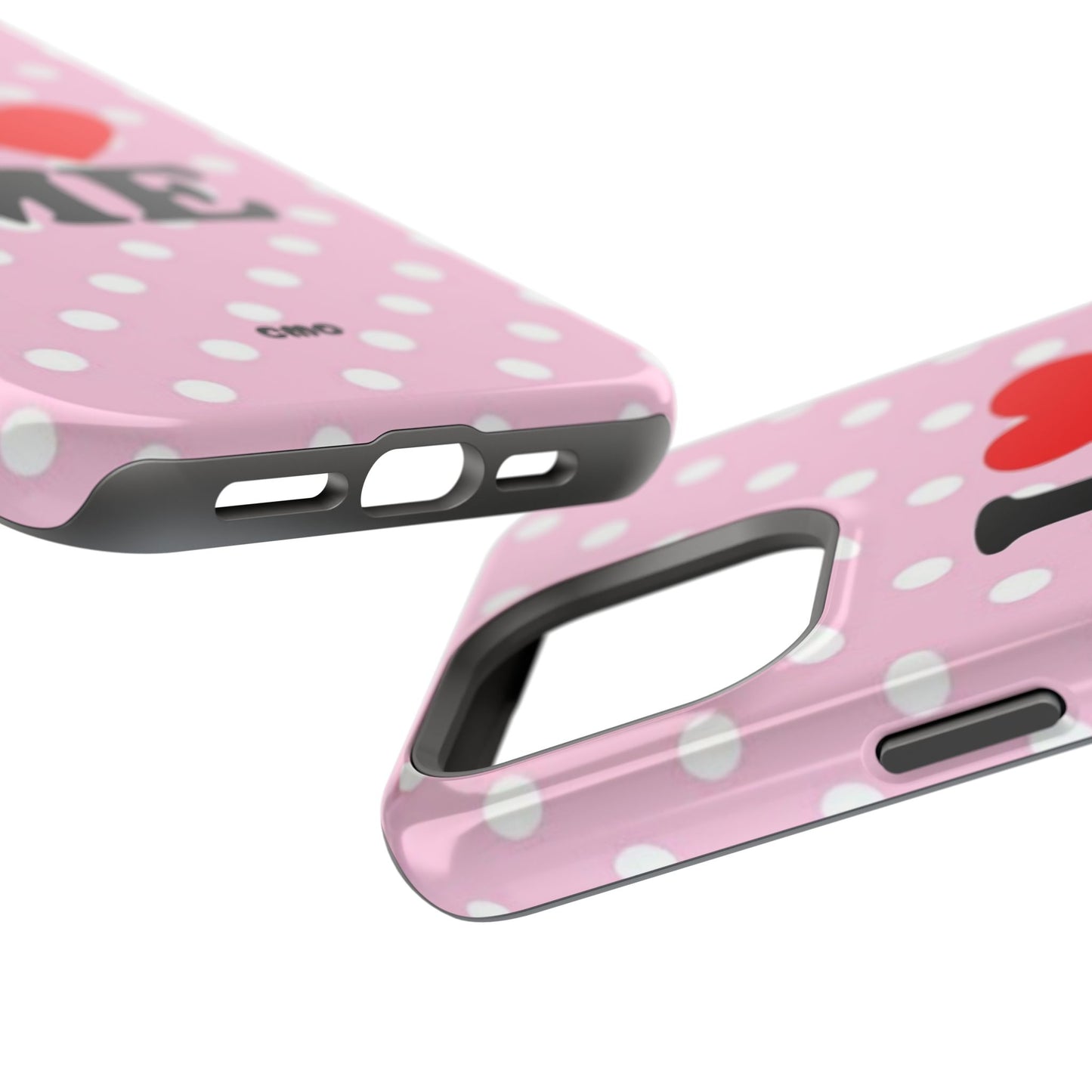 Pink Polka Dot "I  love ME" Magnetic Impact Phone Case — Self-Love Protective Cover