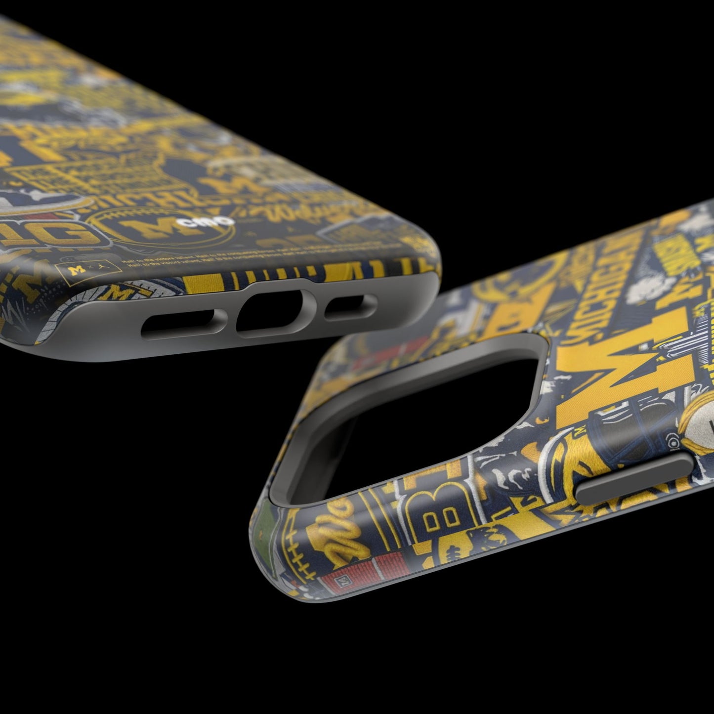Michigan Wolverines Magnetic Impact Phone Case — Team Logo Collage MagSafe-Compatible