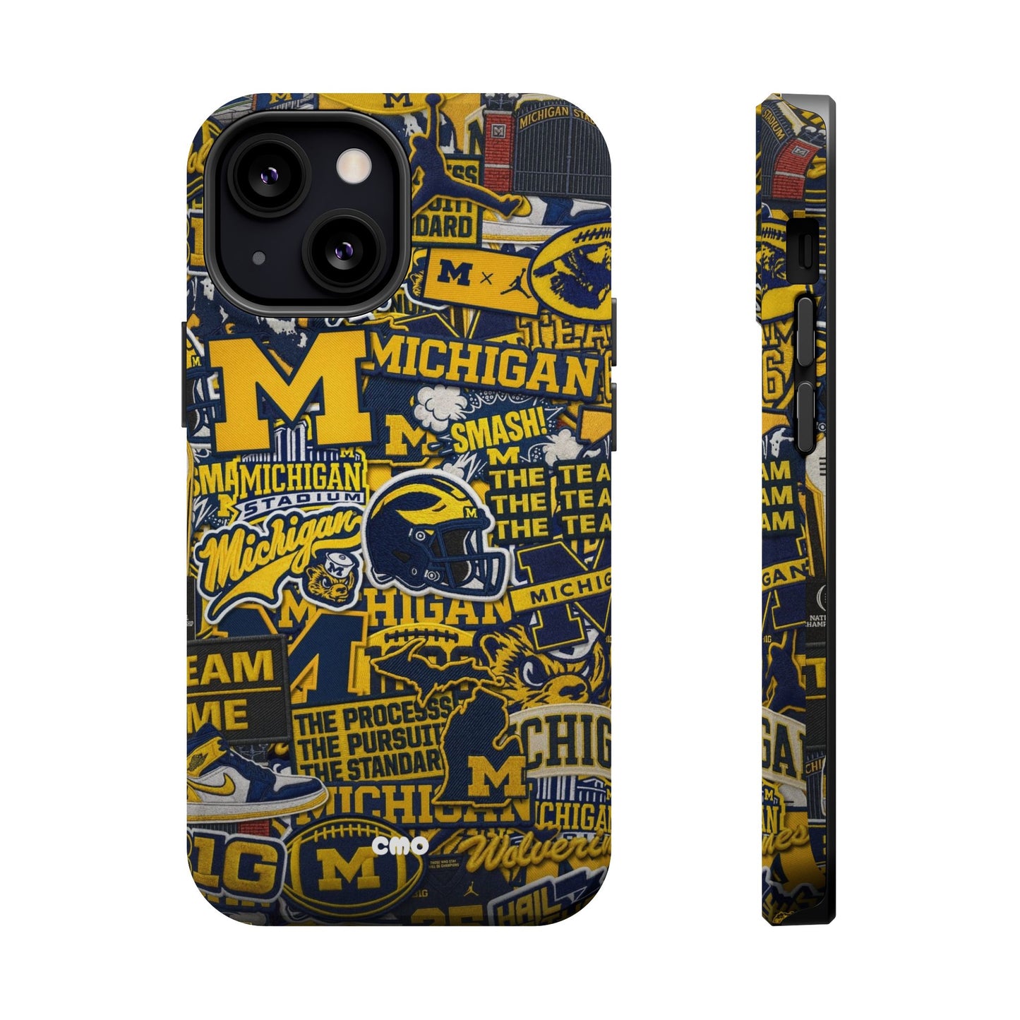 Michigan Wolverines Magnetic Impact Phone Case — Team Logo Collage MagSafe-Compatible