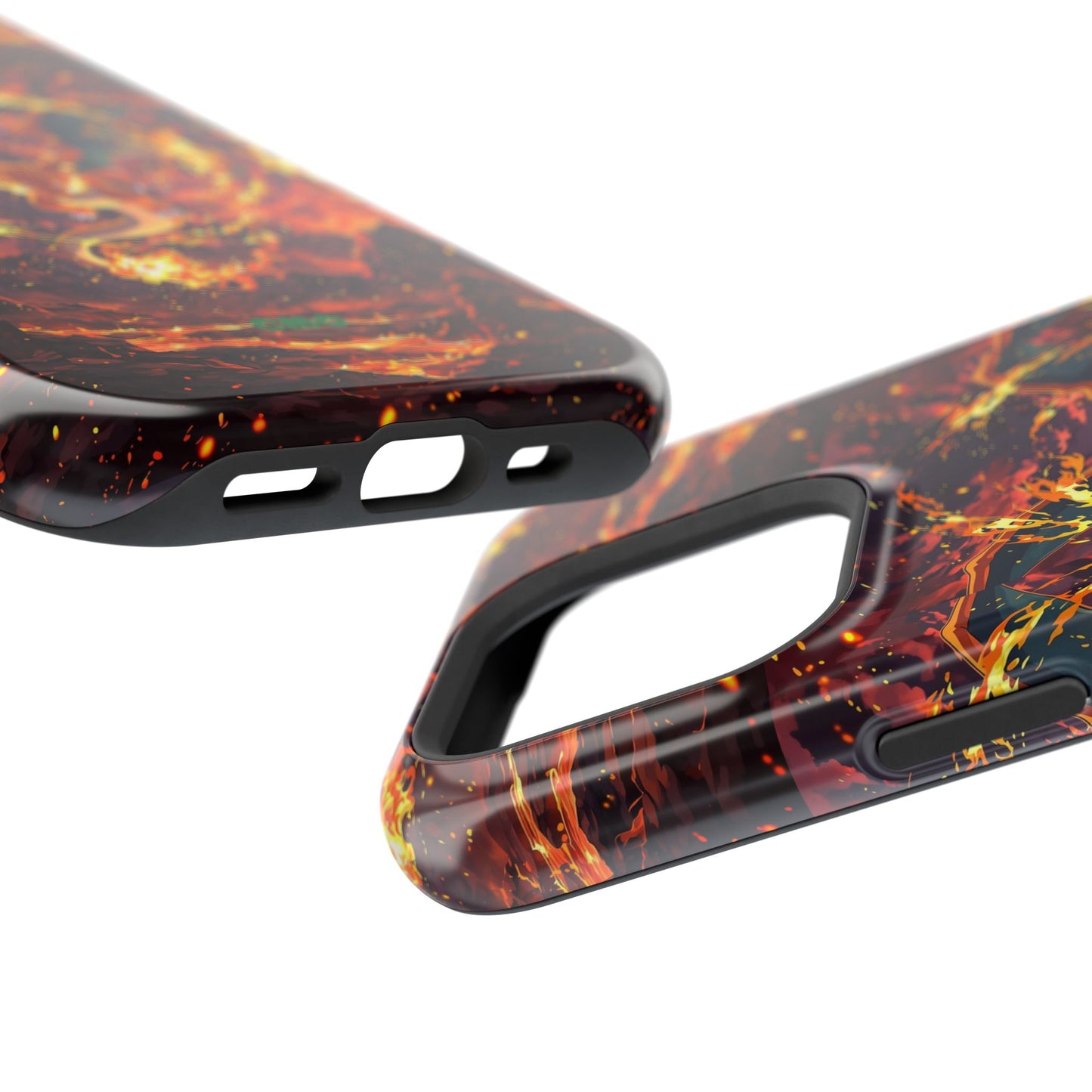 Fiery Abstract Magnetic Impact-Resistant Phone Case