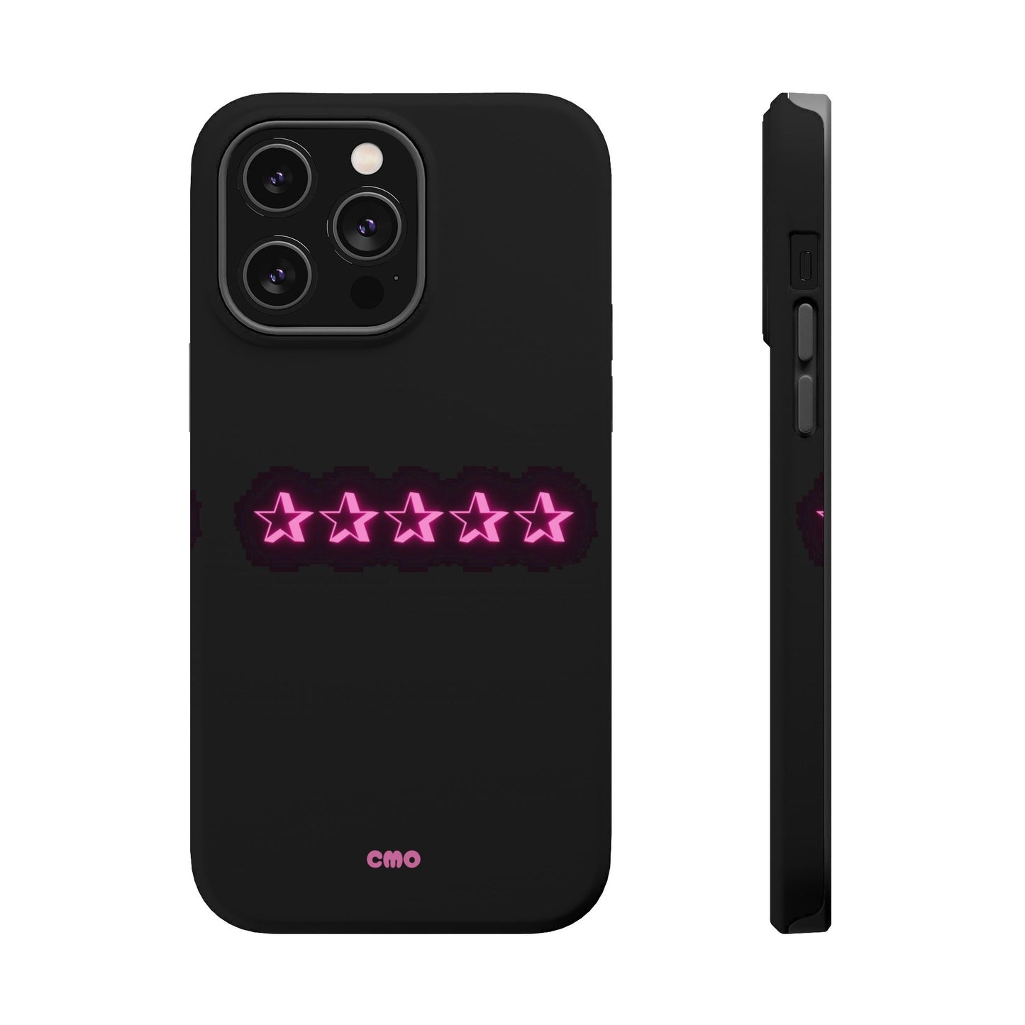 5 Stat ⭐️ Phone Case — Pink Neon Stars Magnetic Impact-Resistant Case