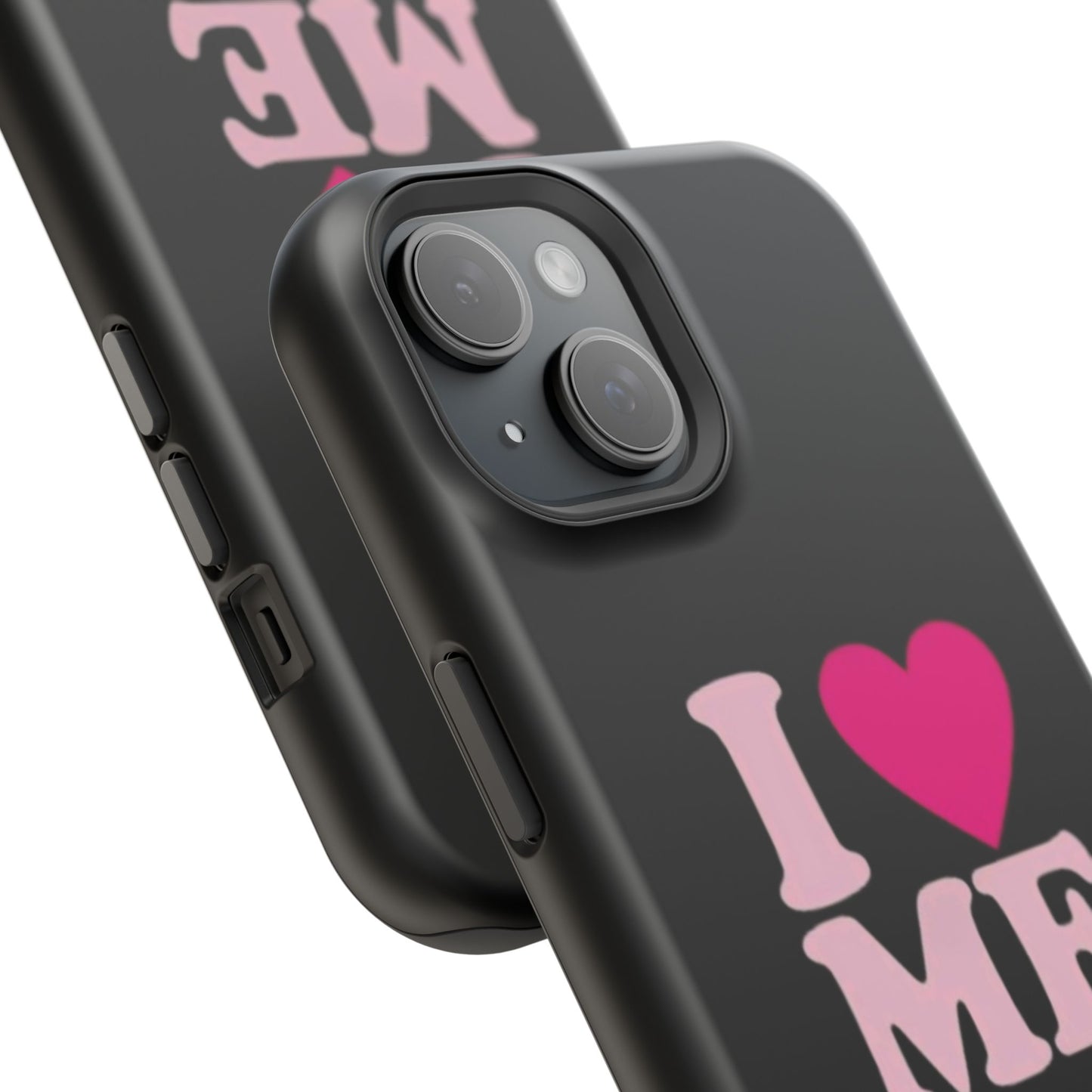Magnetic Impact-Resistant Phone Case — "I love ME" Pink Self-Love Design