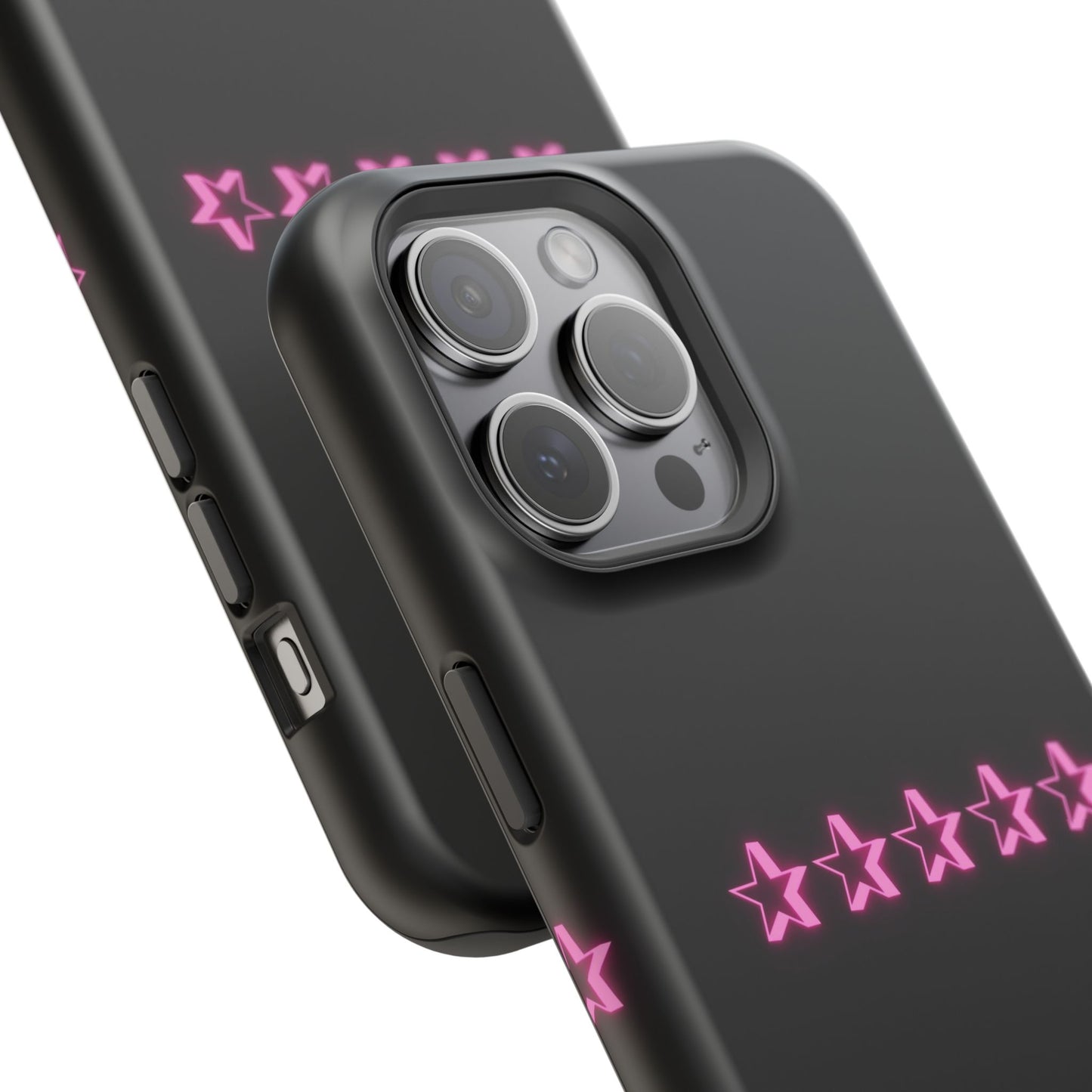 5 Stat ⭐️ Phone Case — Pink Neon Stars Magnetic Impact-Resistant Case