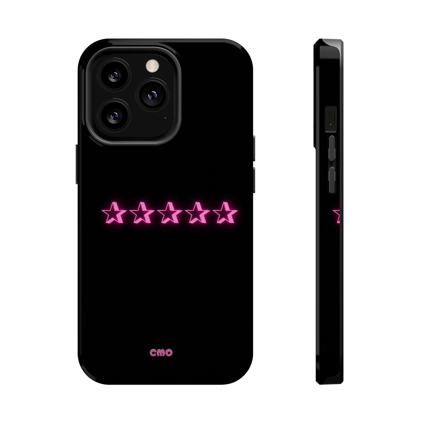 5 Stat ⭐️ Phone Case — Pink Neon Stars Magnetic Impact-Resistant Case