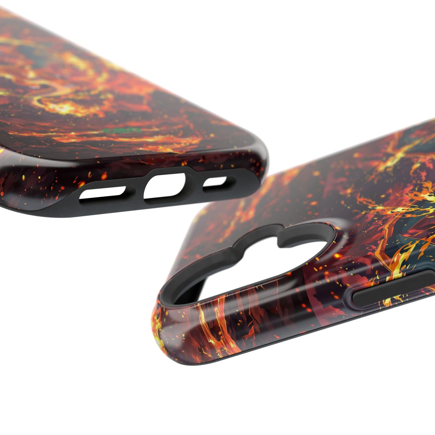 Fiery Abstract Magnetic Impact-Resistant Phone Case