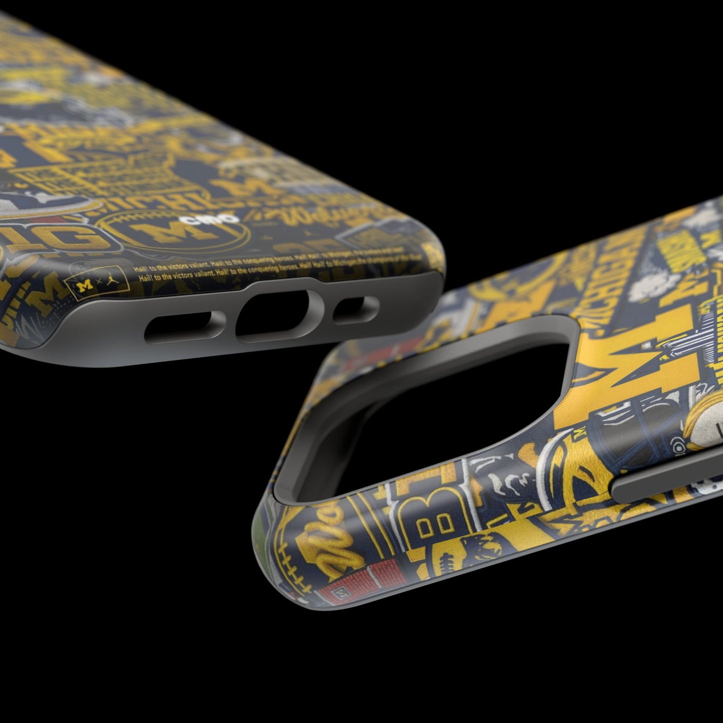 Michigan Wolverines Magnetic Impact Phone Case — Team Logo Collage MagSafe-Compatible
