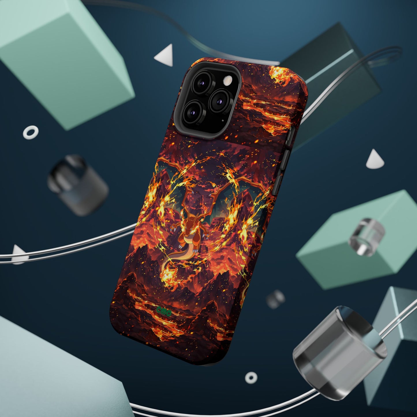 Fiery Abstract Magnetic Impact-Resistant Phone Case
