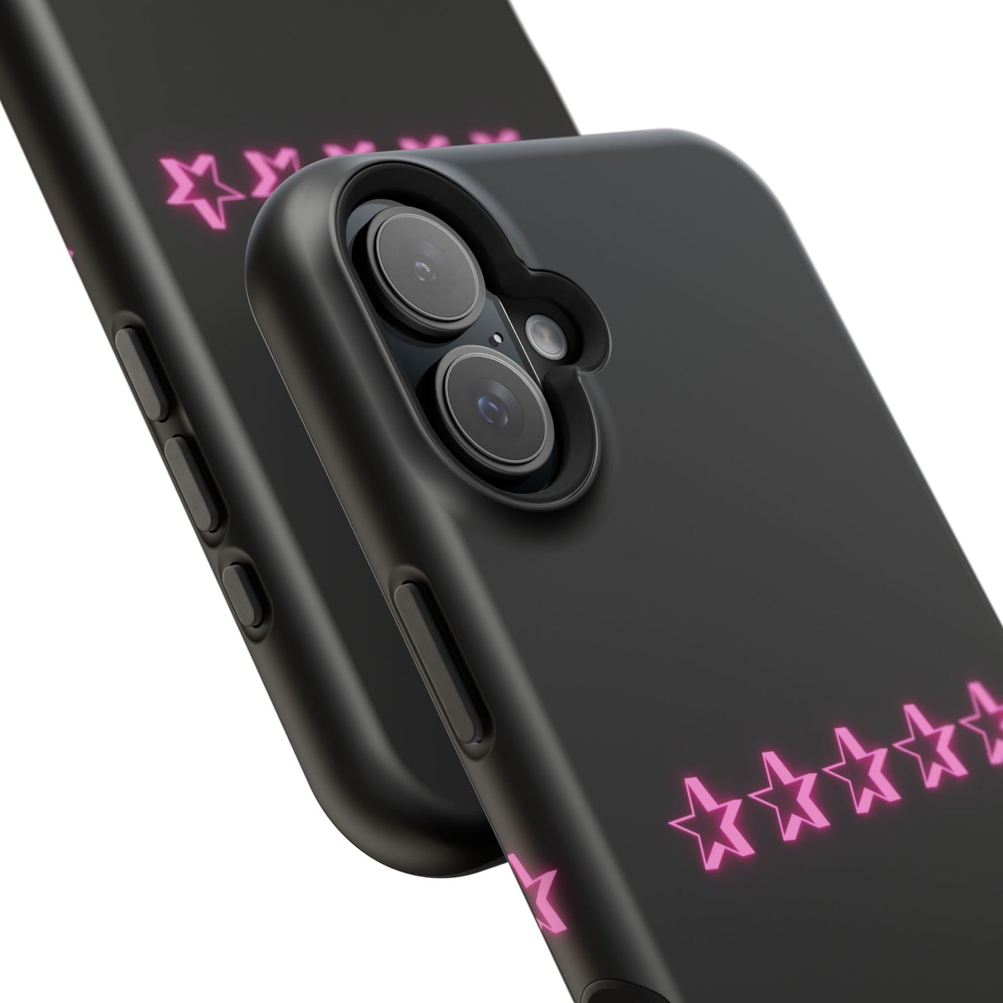 5 Stat ⭐️ Phone Case — Pink Neon Stars Magnetic Impact-Resistant Case