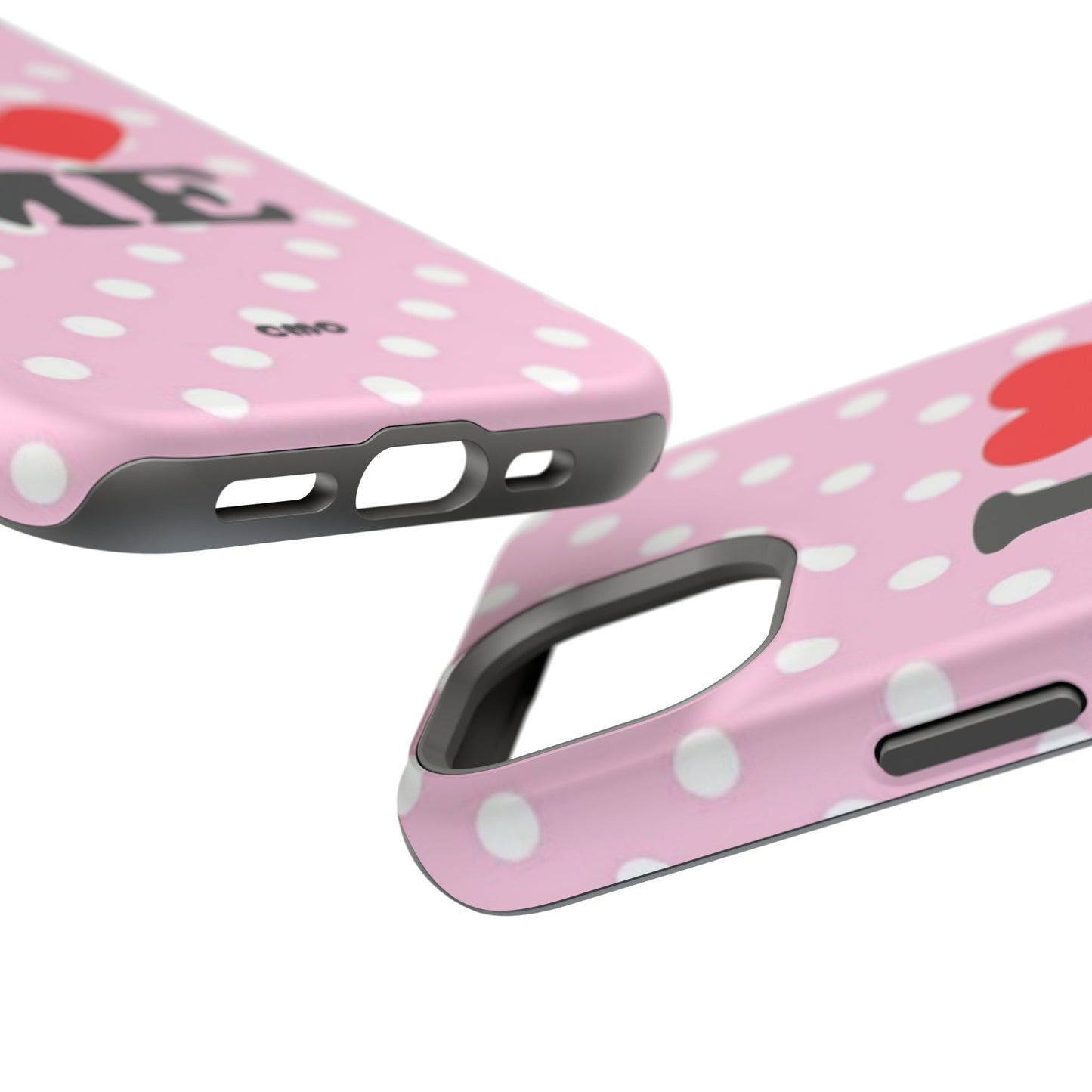 Pink Polka Dot "I  love ME" Magnetic Impact Phone Case — Self-Love Protective Cover