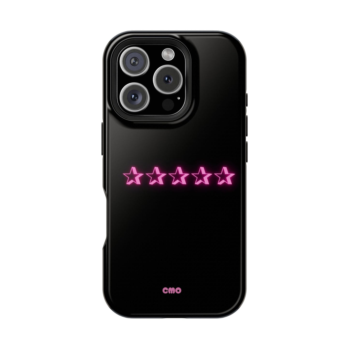 5 Stat ⭐️ Phone Case — Pink Neon Stars Magnetic Impact-Resistant Case