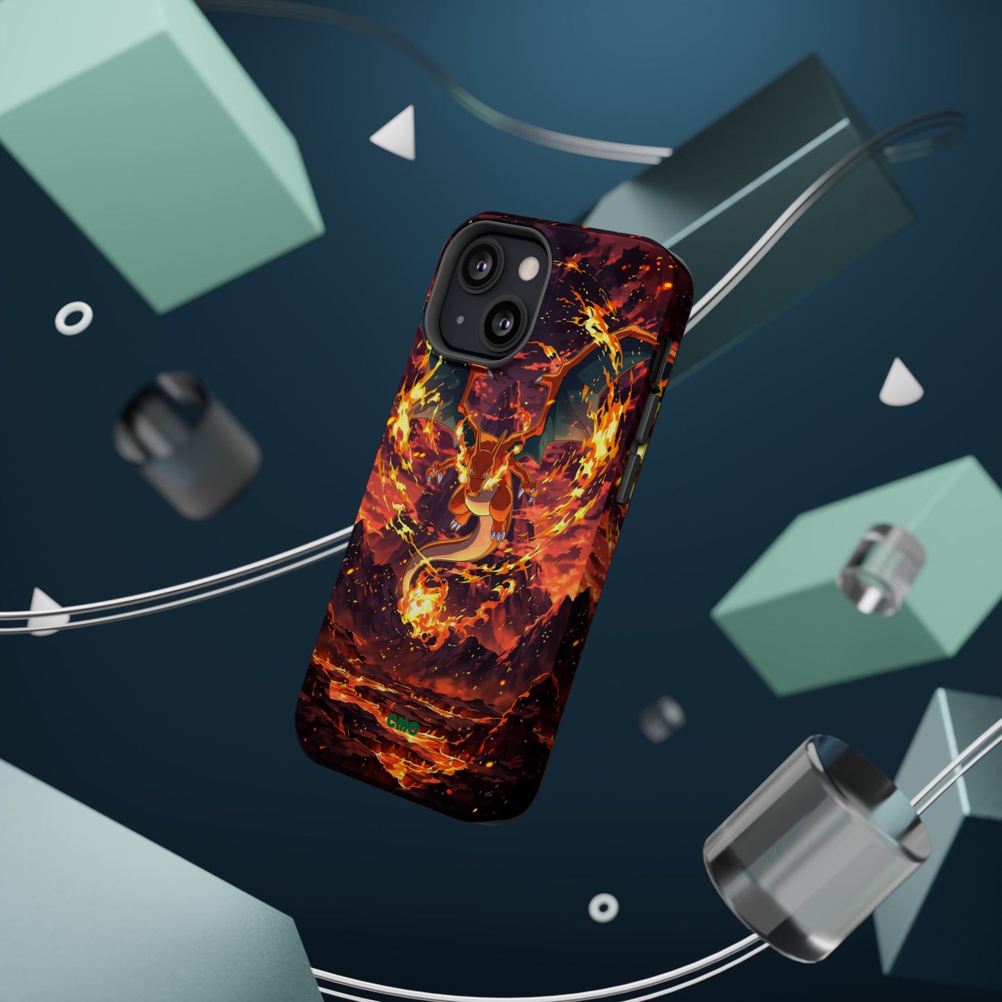 Fiery Abstract Magnetic Impact-Resistant Phone Case