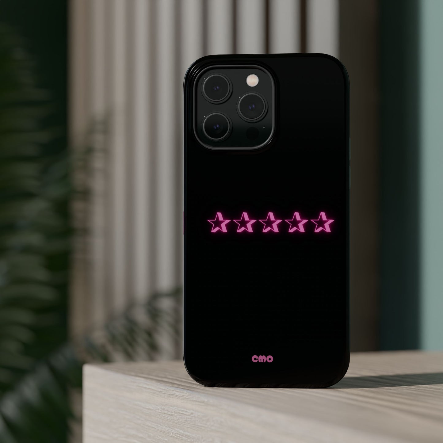 5 Stat ⭐️ Phone Case — Pink Neon Stars Magnetic Impact-Resistant Case
