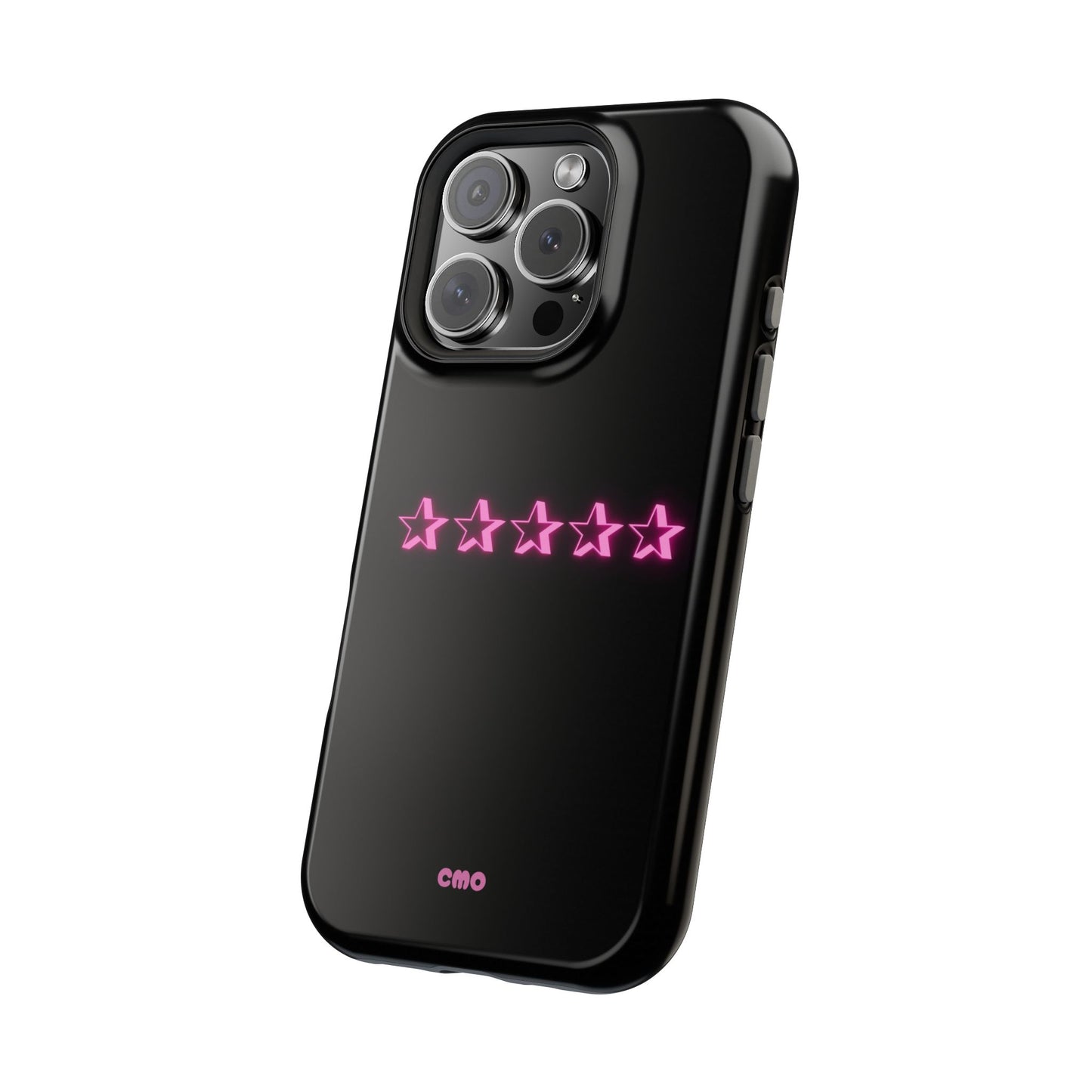 5 Stat ⭐️ Phone Case — Pink Neon Stars Magnetic Impact-Resistant Case