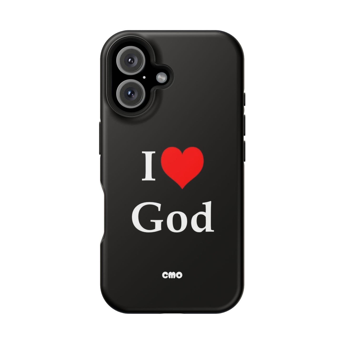 I love God Phone Case — Magnetic Impact-Resistant Religious iPhone Cover