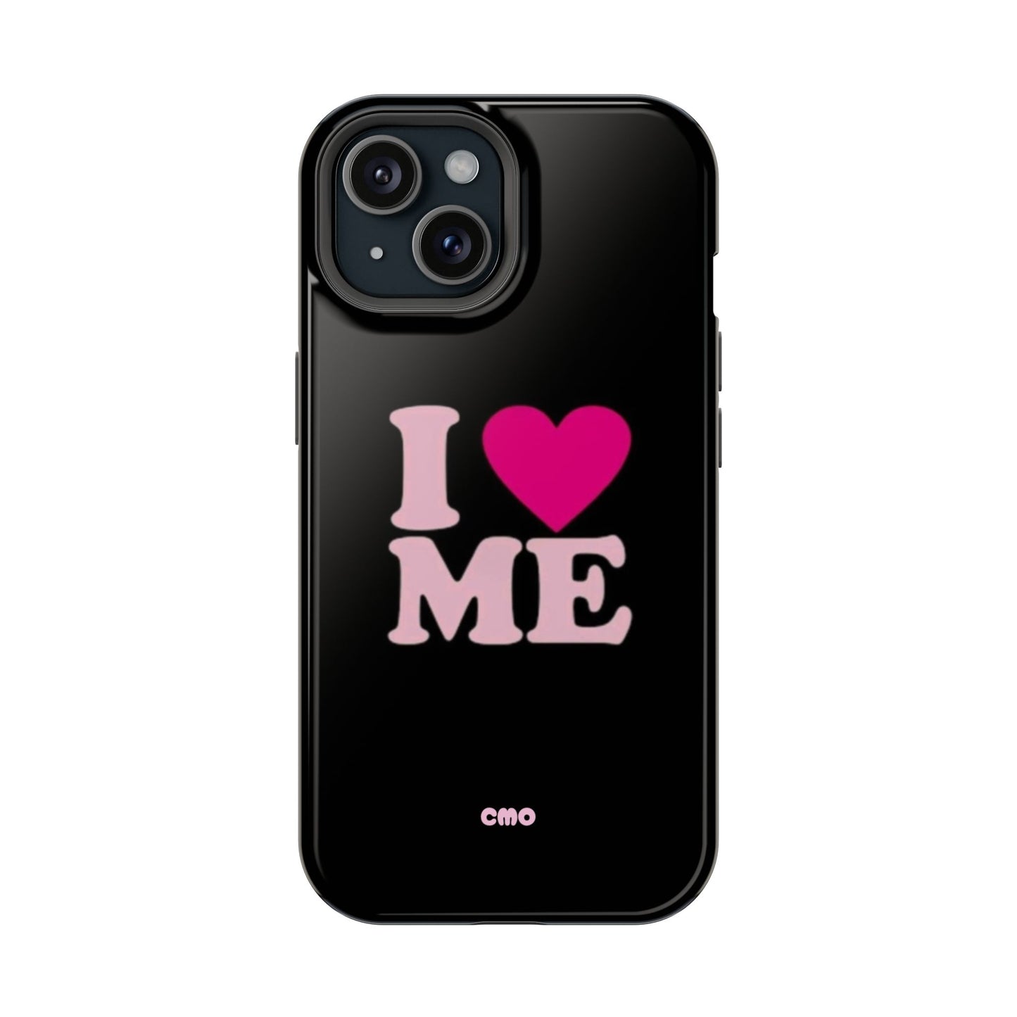 Magnetic Impact-Resistant Phone Case — "I love ME" Pink Self-Love Design