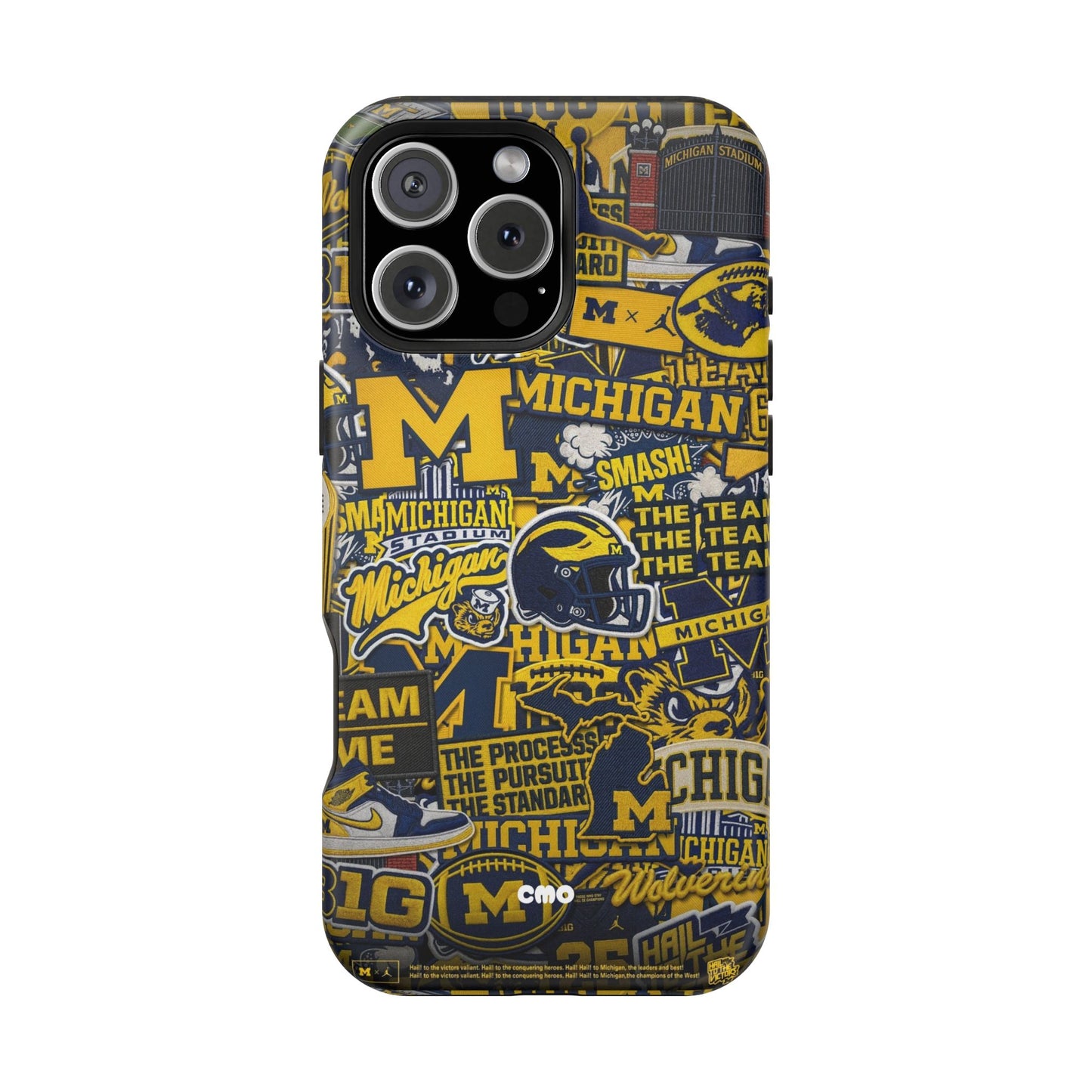 Michigan Wolverines Magnetic Impact Phone Case — Team Logo Collage MagSafe-Compatible