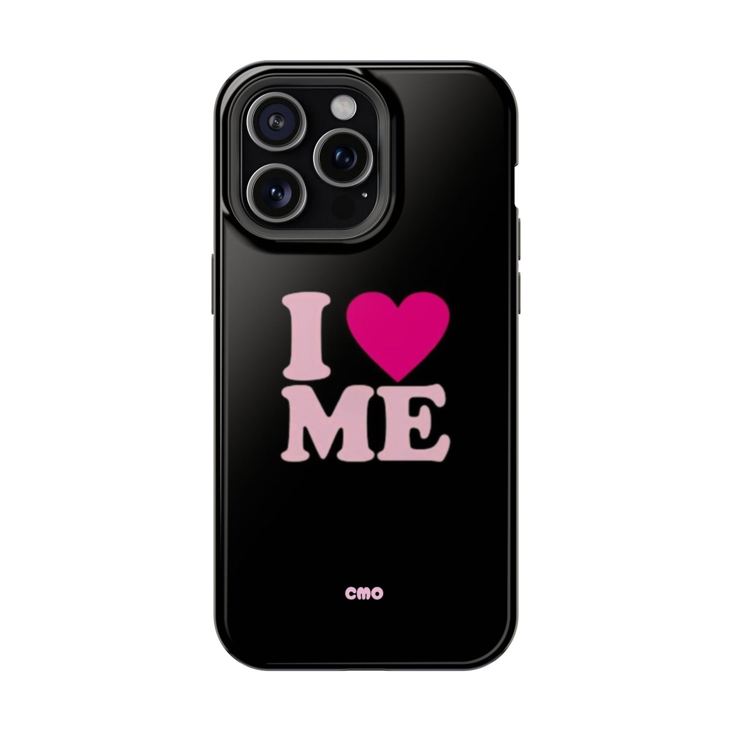 Magnetic Impact-Resistant Phone Case — "I love ME" Pink Self-Love Design