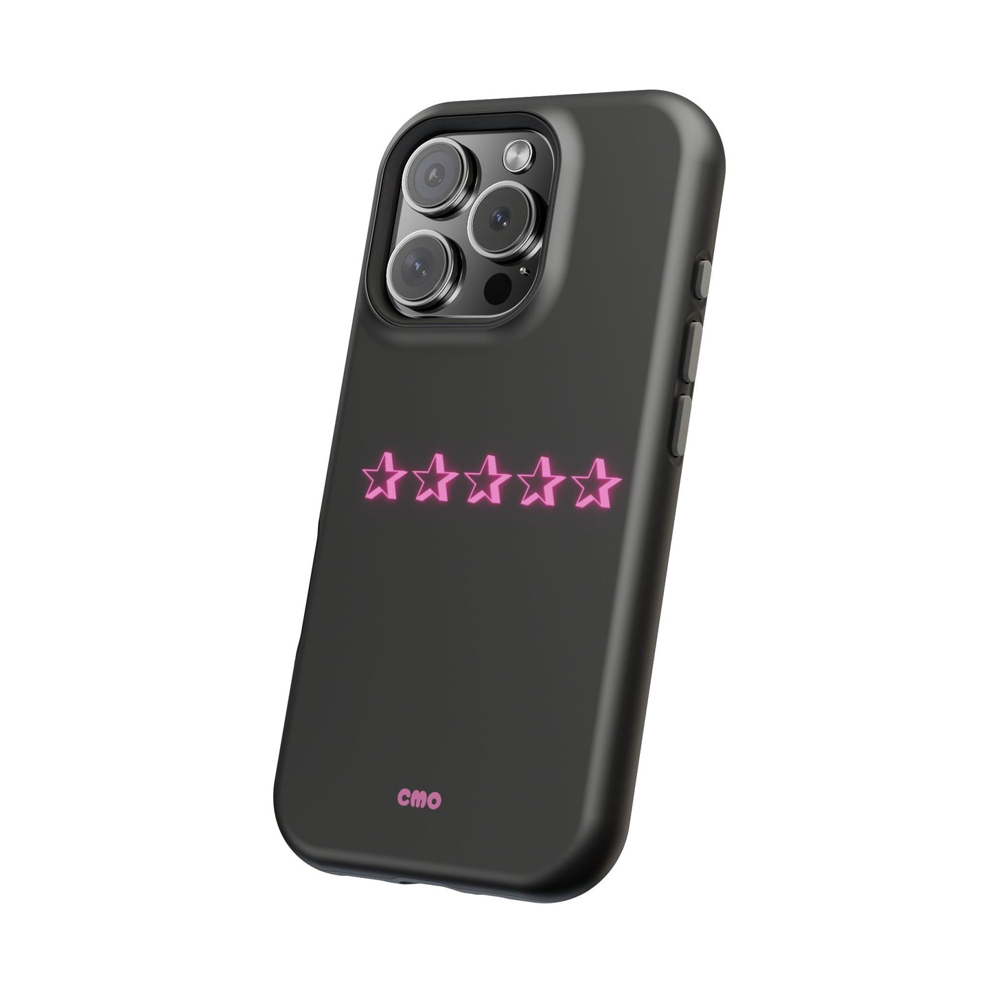 5 Stat ⭐️ Phone Case — Pink Neon Stars Magnetic Impact-Resistant Case