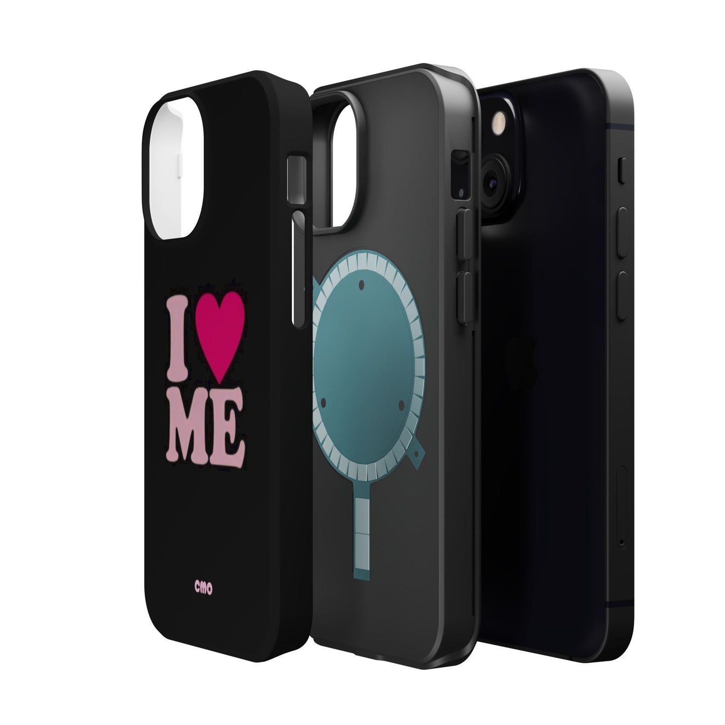 Magnetic Impact-Resistant Phone Case — "I love ME" Pink Self-Love Design