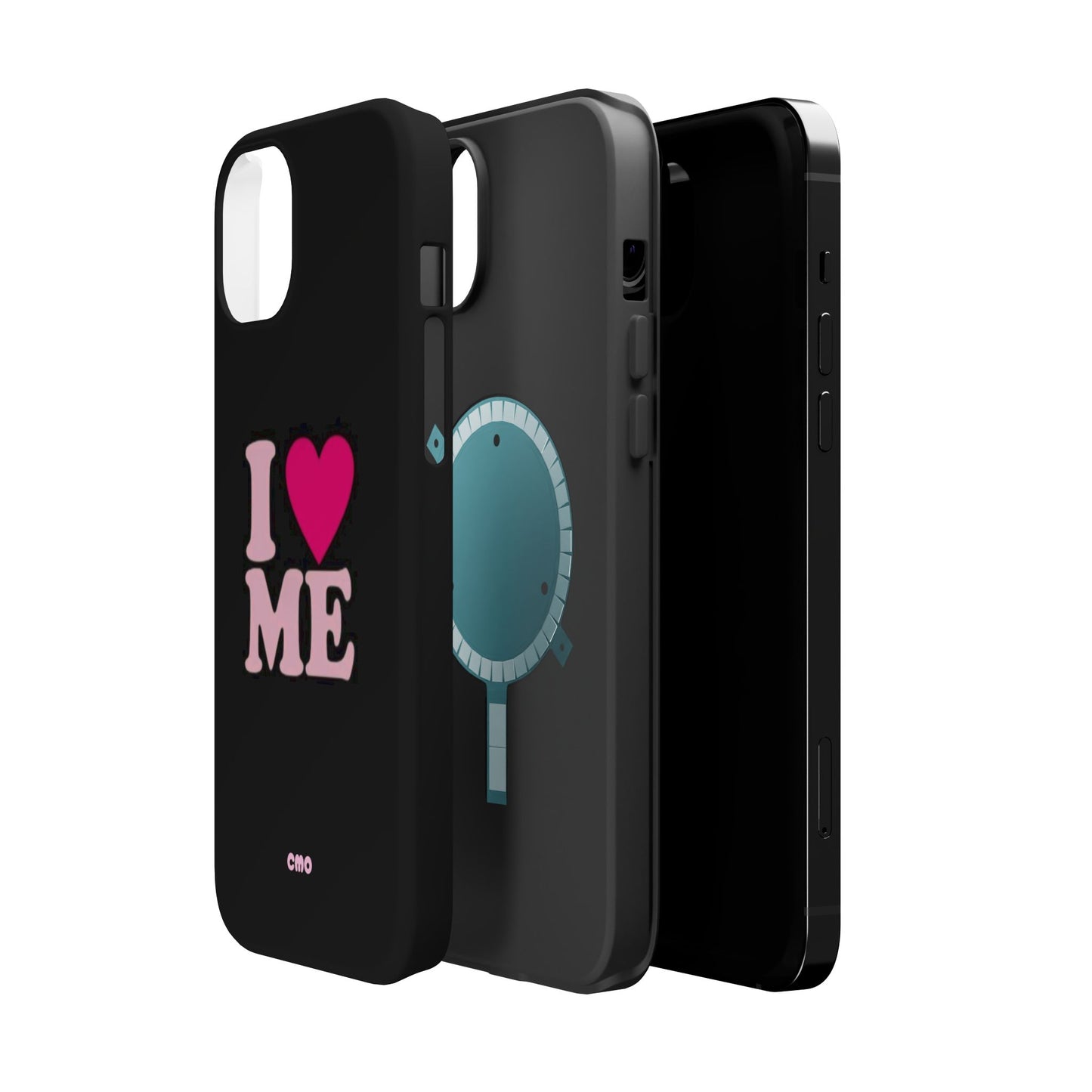 Magnetic Impact-Resistant Phone Case — "I love ME" Pink Self-Love Design