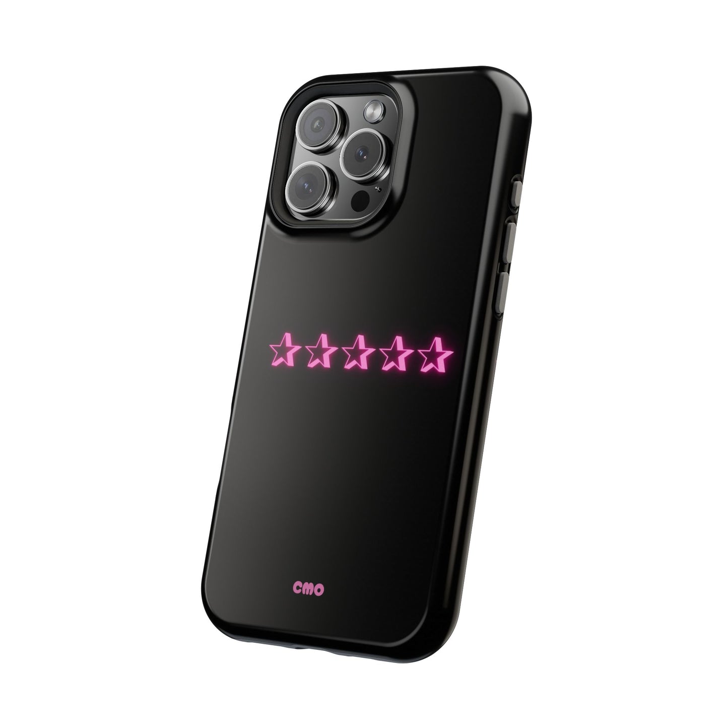 5 Stat ⭐️ Phone Case — Pink Neon Stars Magnetic Impact-Resistant Case