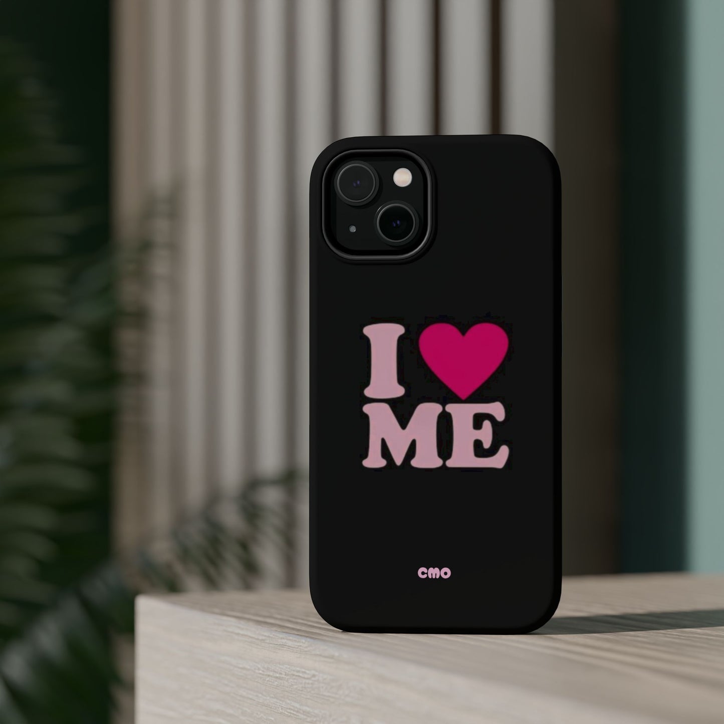 Magnetic Impact-Resistant Phone Case — "I love ME" Pink Self-Love Design