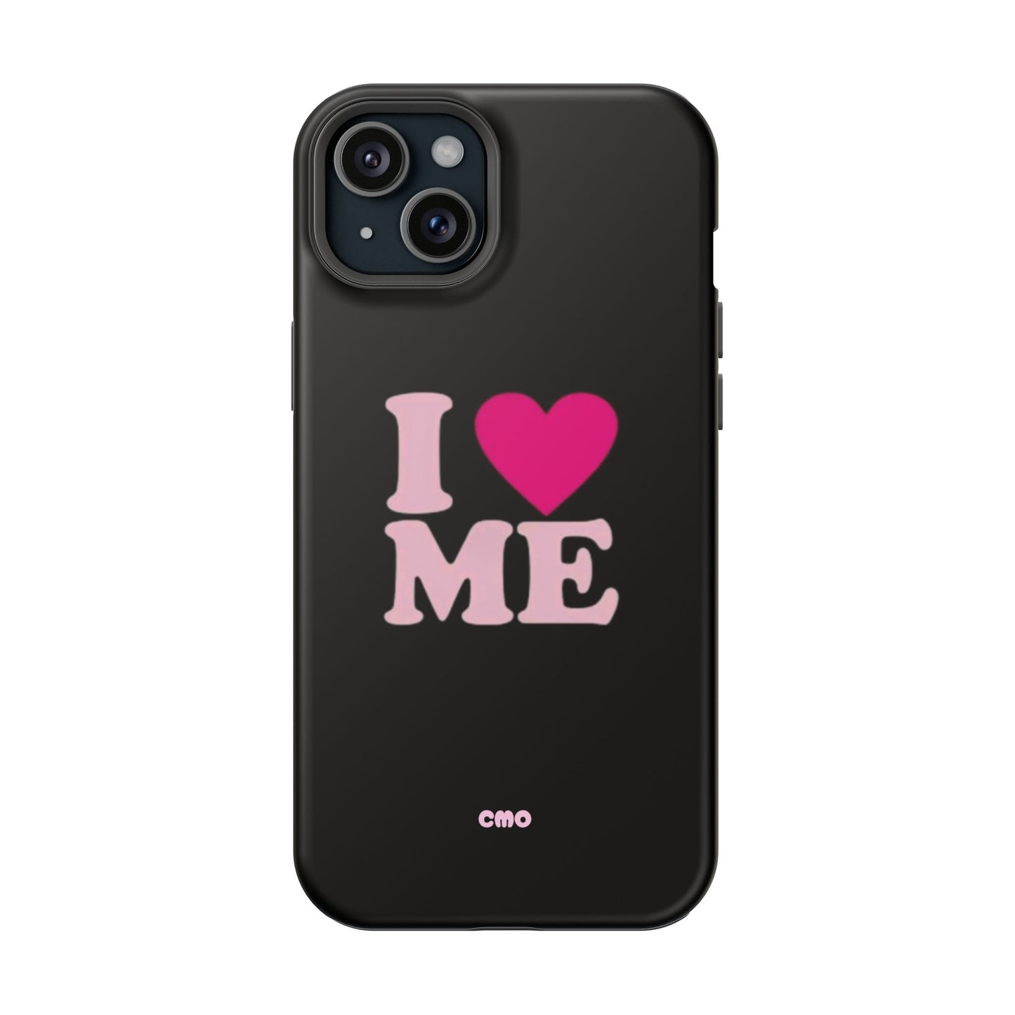 Magnetic Impact-Resistant Phone Case — "I love ME" Pink Self-Love Design