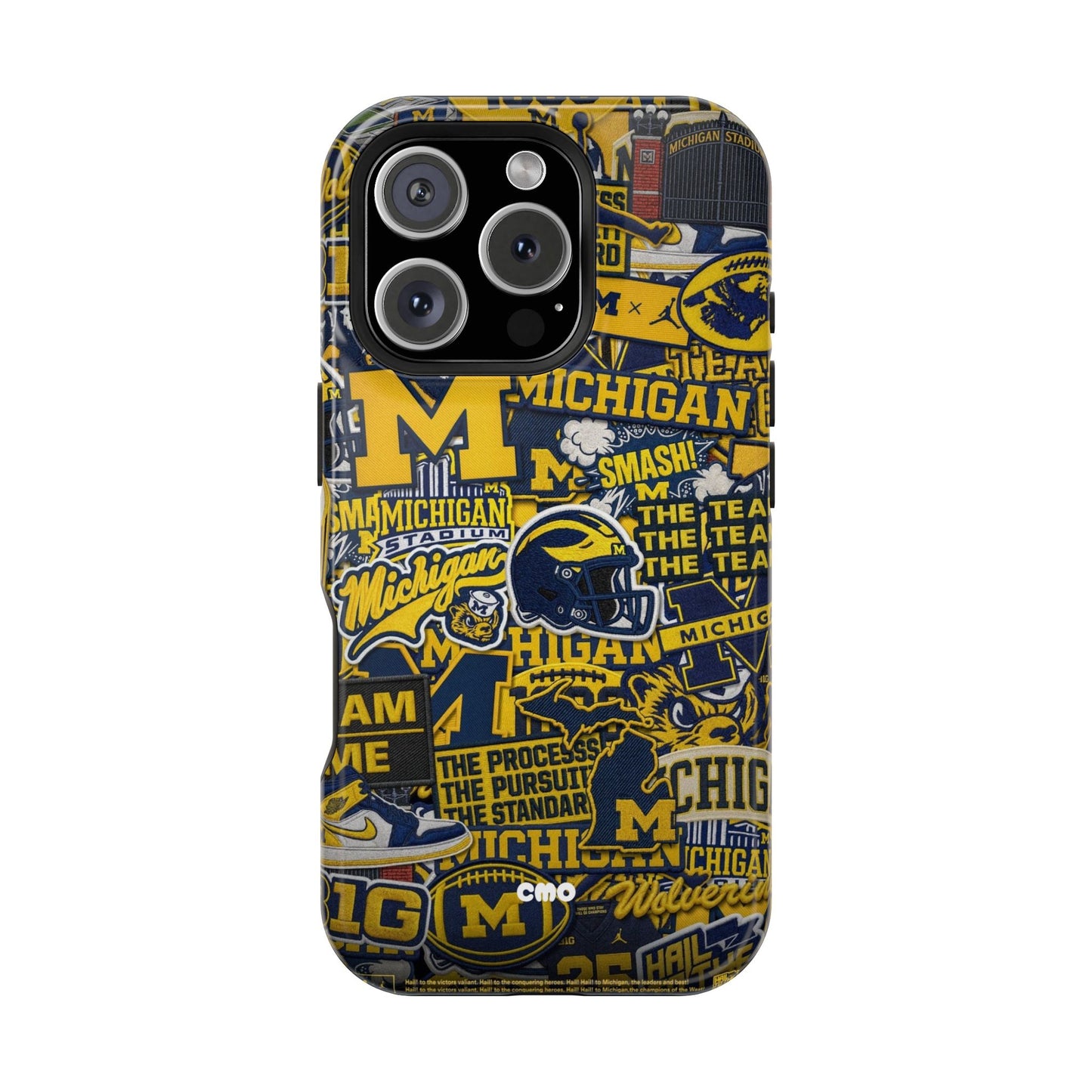 Michigan Wolverines Magnetic Impact Phone Case — Team Logo Collage MagSafe-Compatible