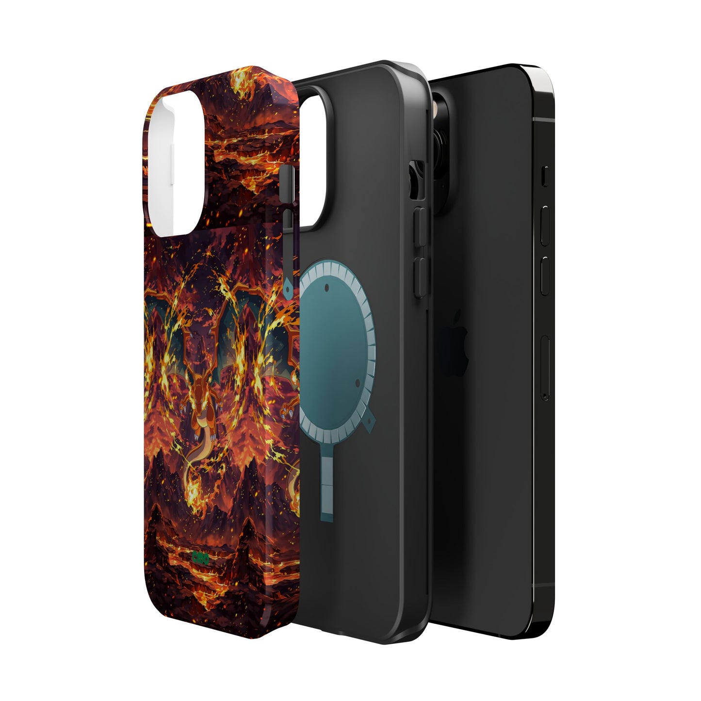 Fiery Abstract Magnetic Impact-Resistant Phone Case