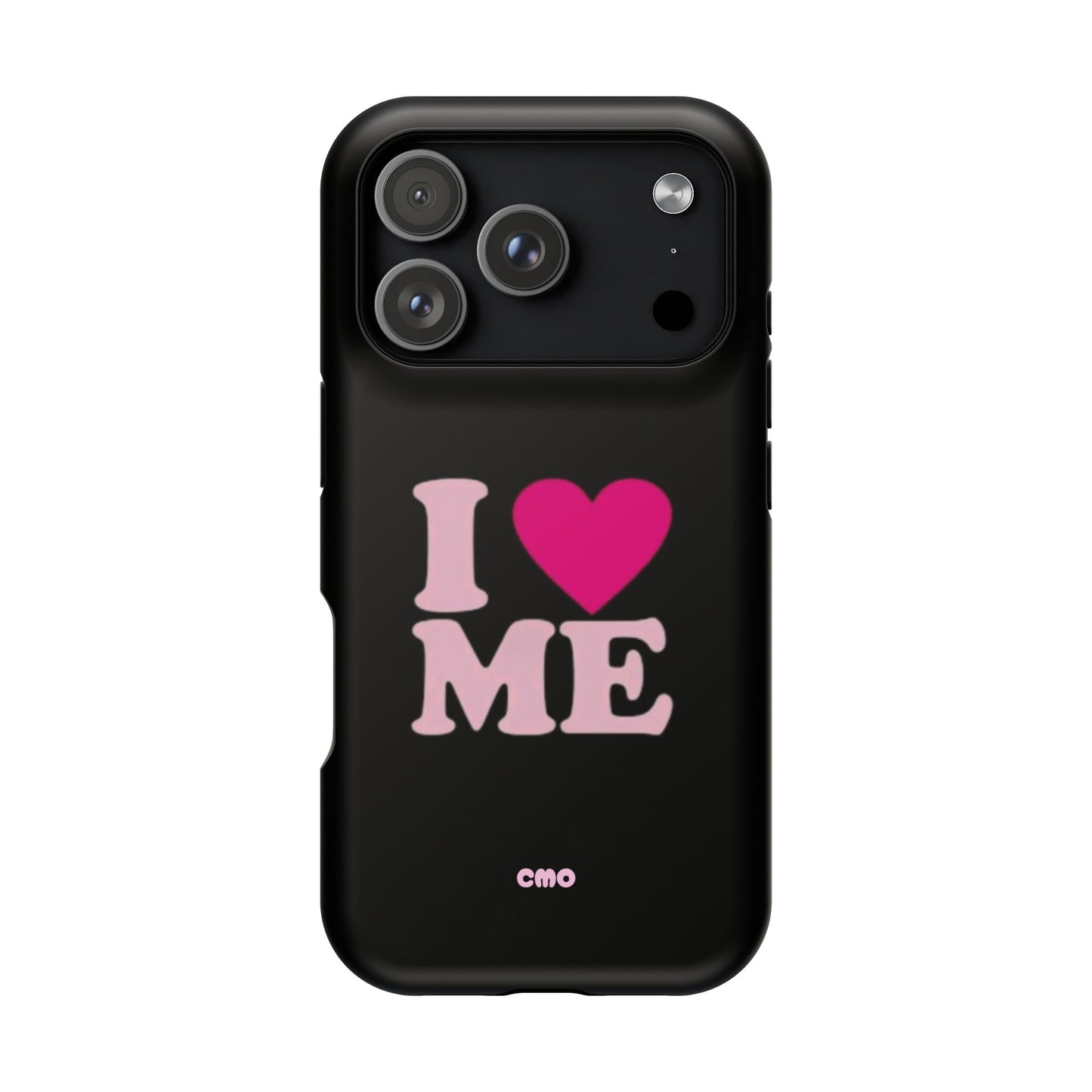 Magnetic Impact-Resistant Phone Case — "I love ME" Pink Self-Love Design