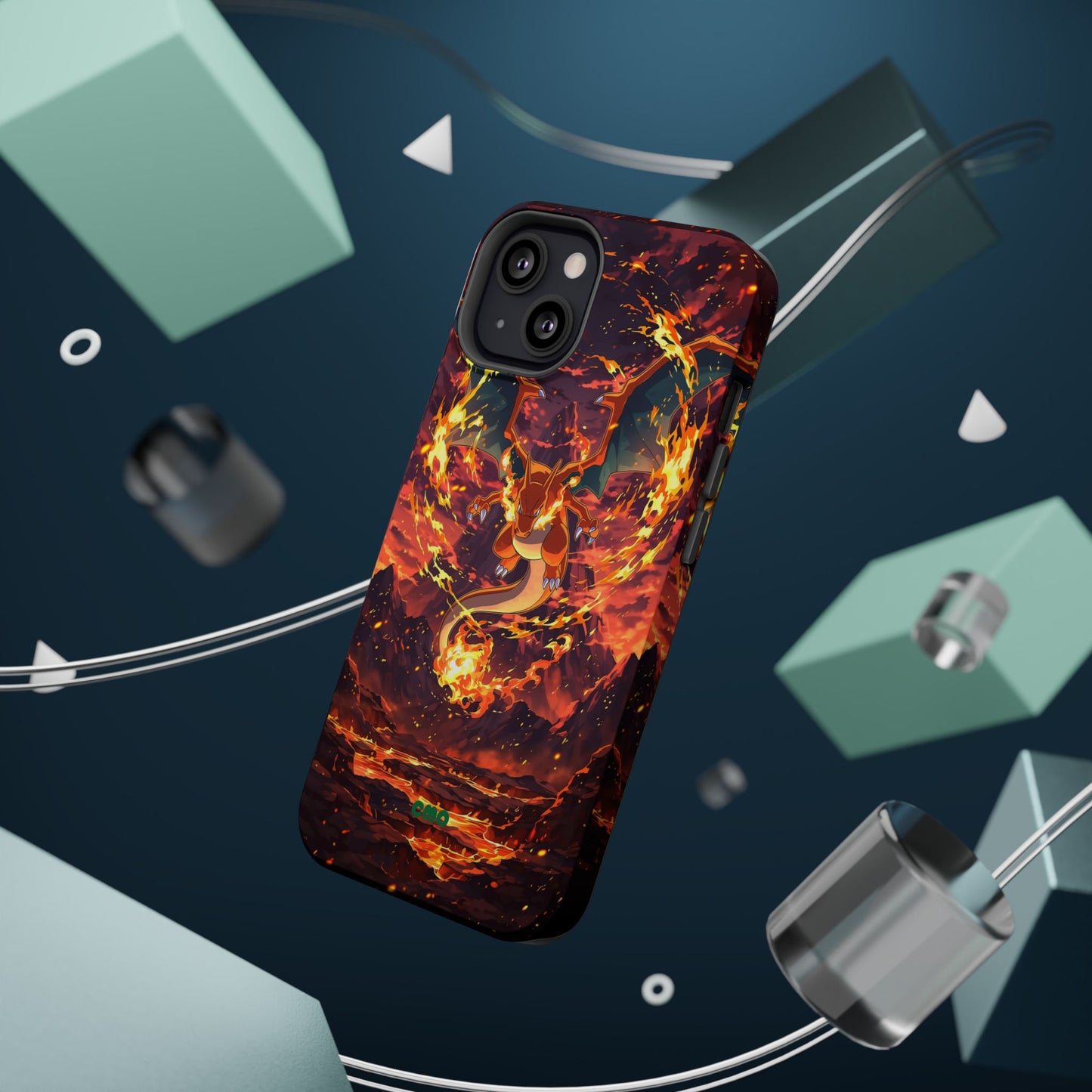 Fiery Abstract Magnetic Impact-Resistant Phone Case