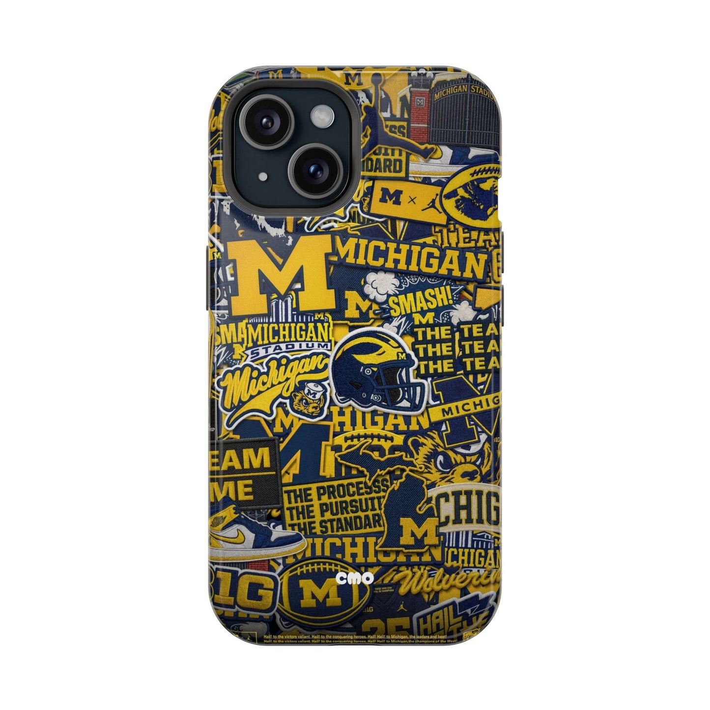 Michigan Wolverines Magnetic Impact Phone Case — Team Logo Collage MagSafe-Compatible