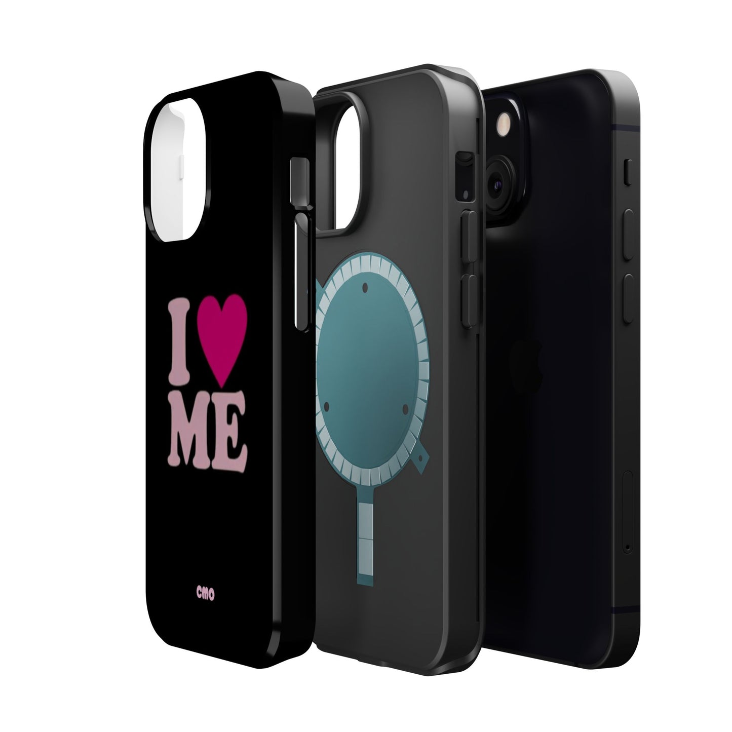 Magnetic Impact-Resistant Phone Case — "I love ME" Pink Self-Love Design