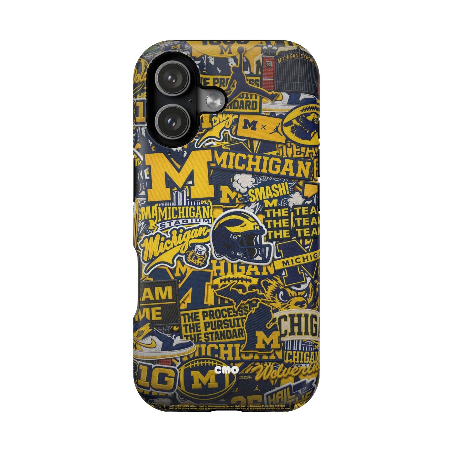 Michigan Wolverines Magnetic Impact Phone Case — Team Logo Collage MagSafe-Compatible