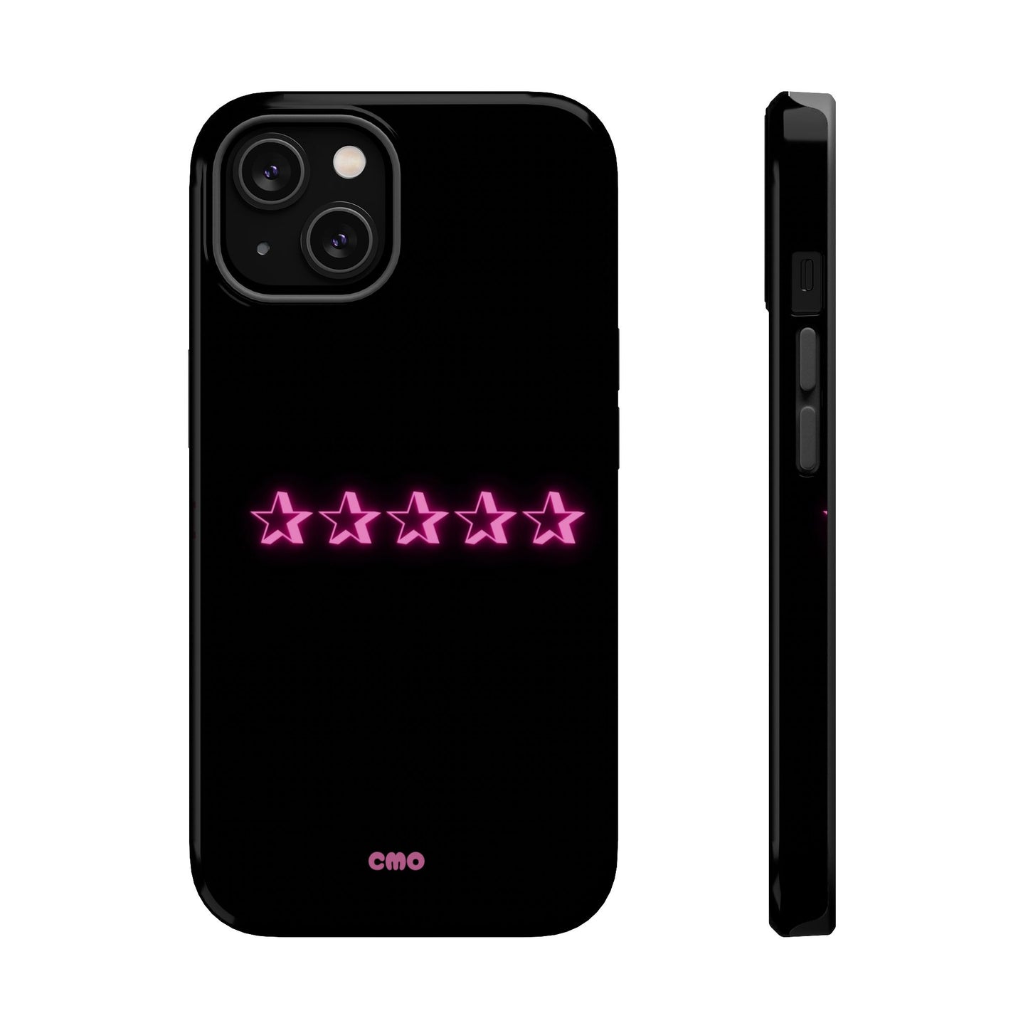 5 Stat ⭐️ Phone Case — Pink Neon Stars Magnetic Impact-Resistant Case