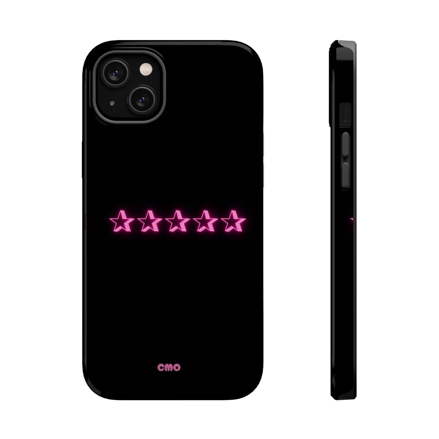 5 Stat ⭐️ Phone Case — Pink Neon Stars Magnetic Impact-Resistant Case