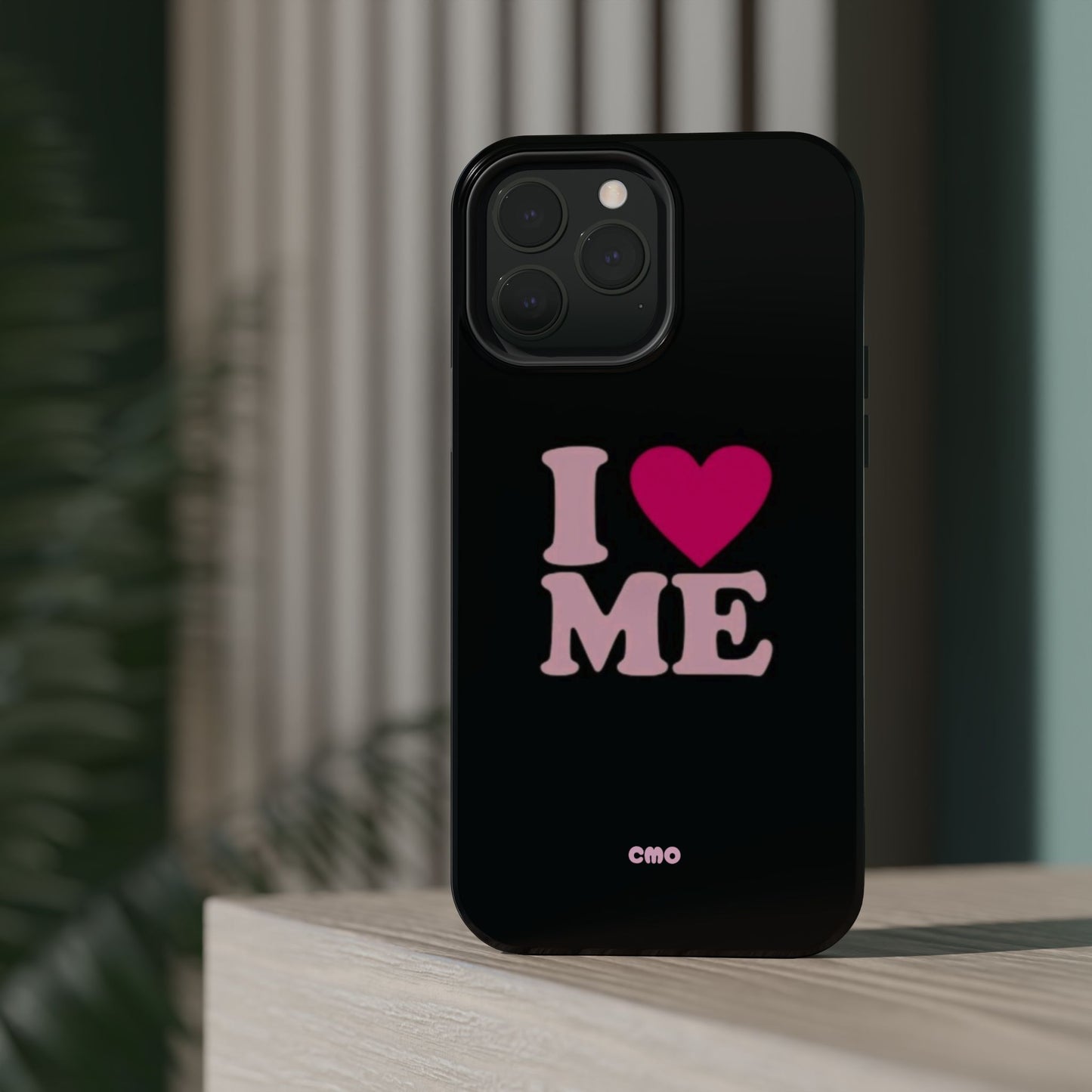 Magnetic Impact-Resistant Phone Case — "I love ME" Pink Self-Love Design