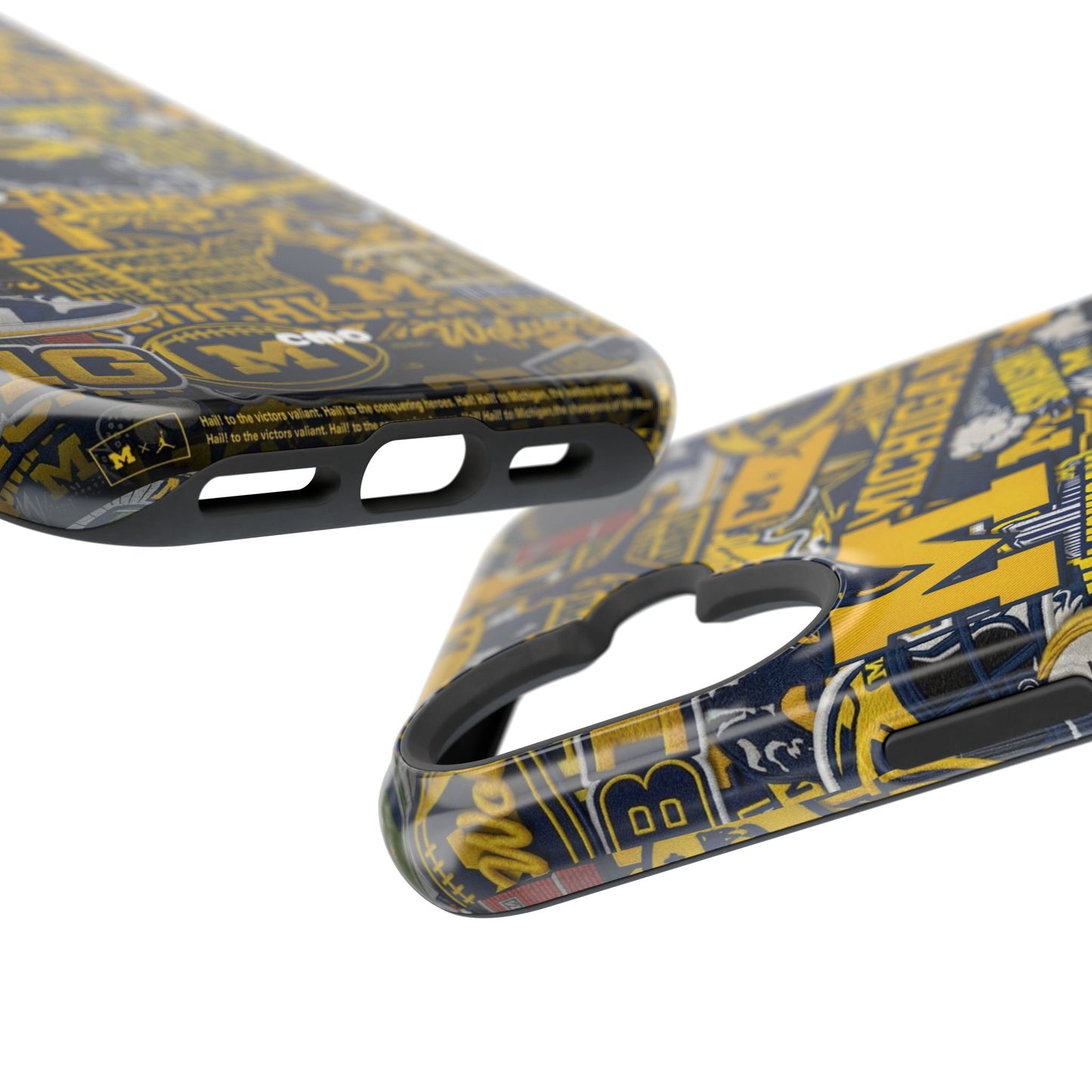 Michigan Wolverines Magnetic Impact Phone Case — Team Logo Collage MagSafe-Compatible