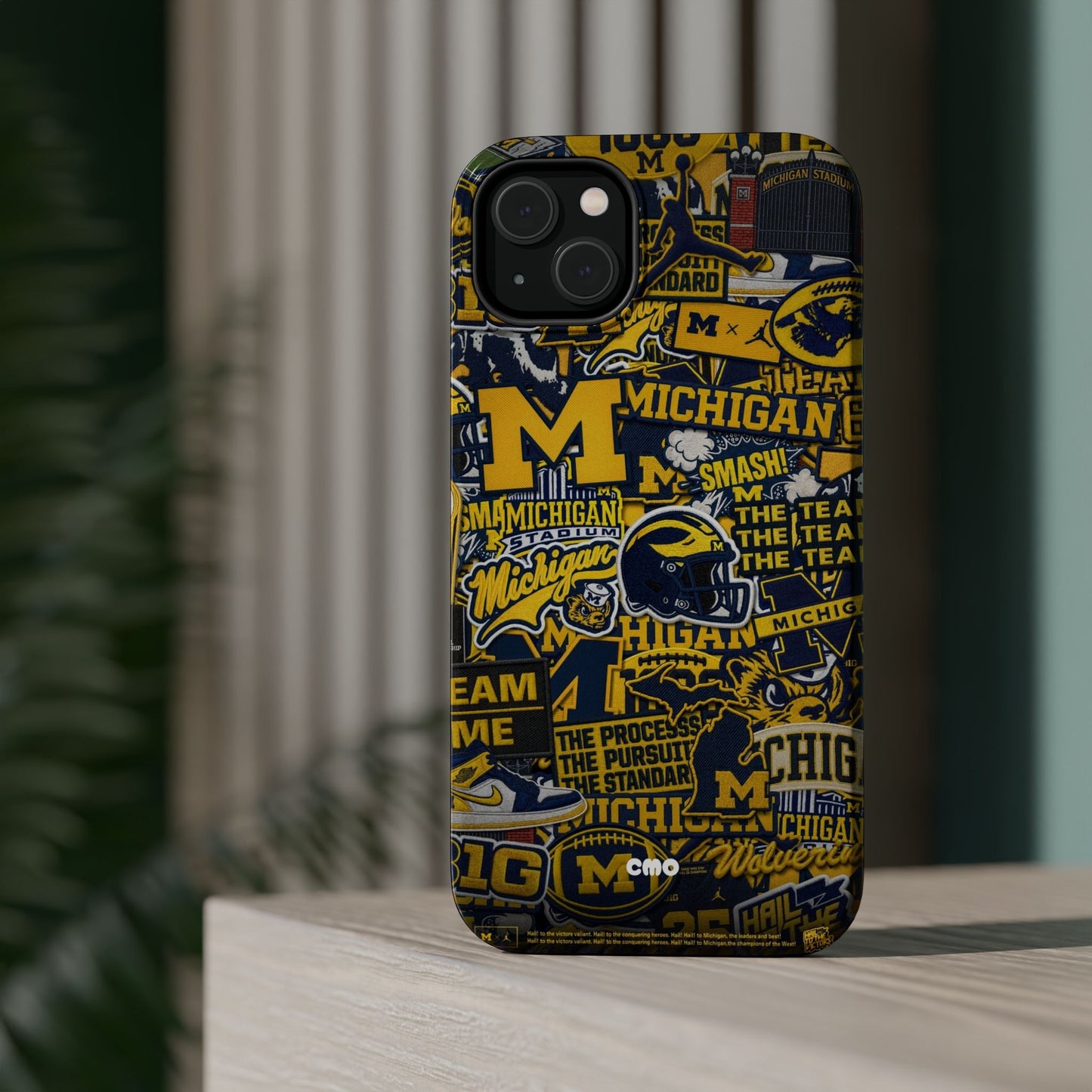 Michigan Wolverines Magnetic Impact Phone Case — Team Logo Collage MagSafe-Compatible