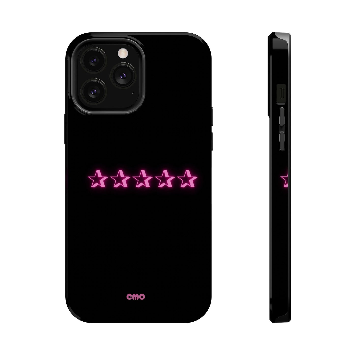 5 Stat ⭐️ Phone Case — Pink Neon Stars Magnetic Impact-Resistant Case