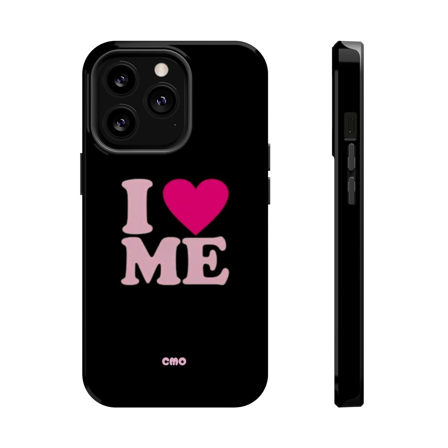 Magnetic Impact-Resistant Phone Case — "I love ME" Pink Self-Love Design