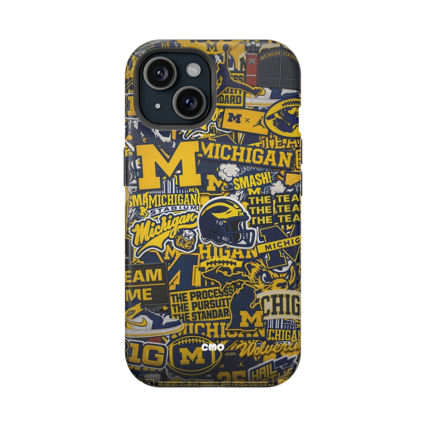Michigan Wolverines Magnetic Impact Phone Case — Team Logo Collage MagSafe-Compatible
