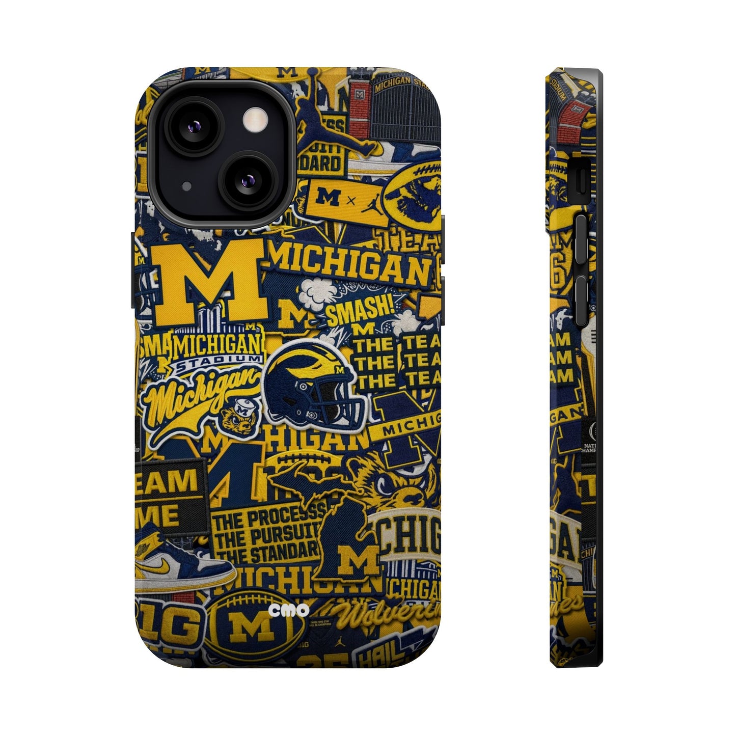 Michigan Wolverines Magnetic Impact Phone Case — Team Logo Collage MagSafe-Compatible