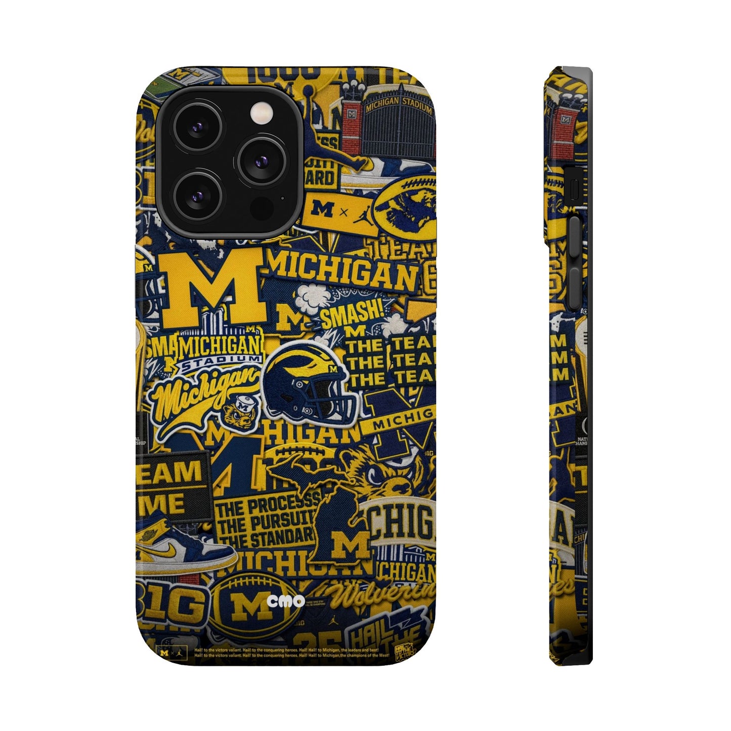 Michigan Wolverines Magnetic Impact Phone Case — Team Logo Collage MagSafe-Compatible