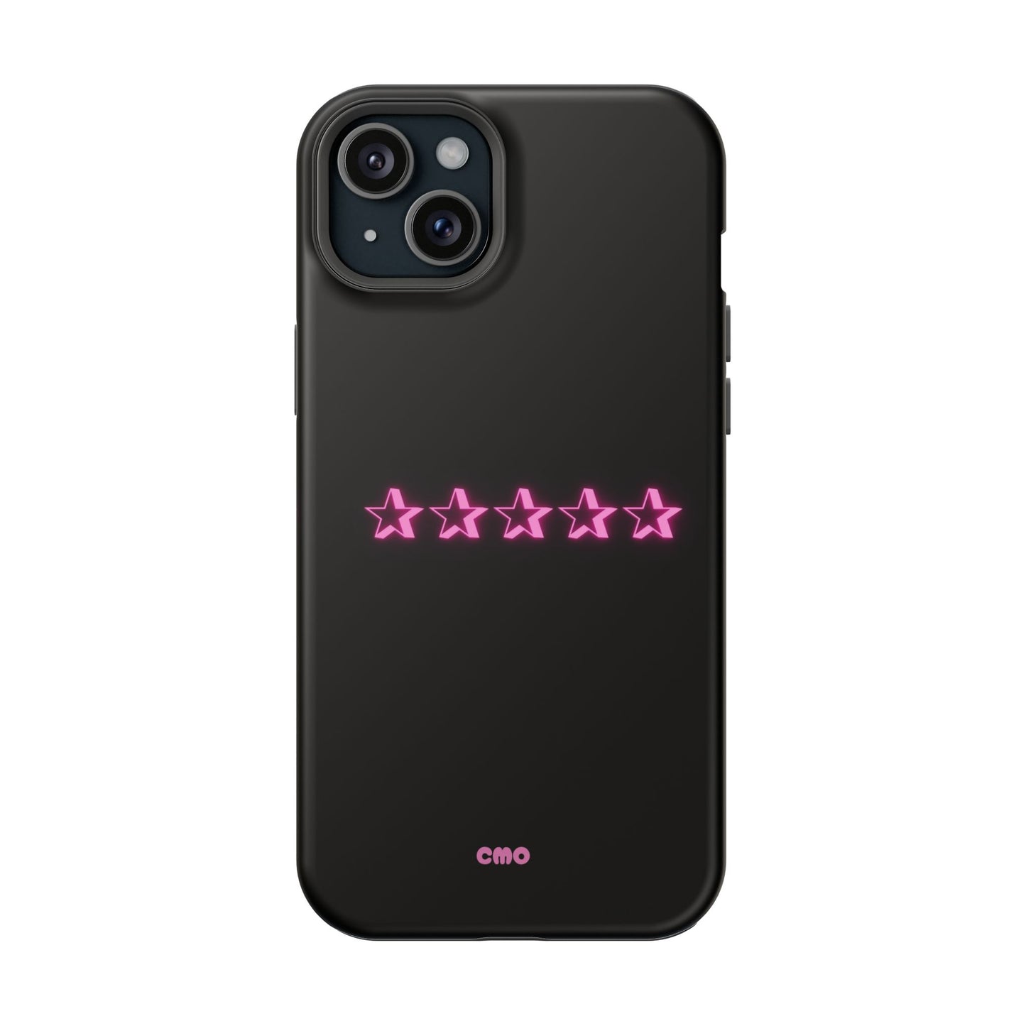 5 Stat ⭐️ Phone Case — Pink Neon Stars Magnetic Impact-Resistant Case