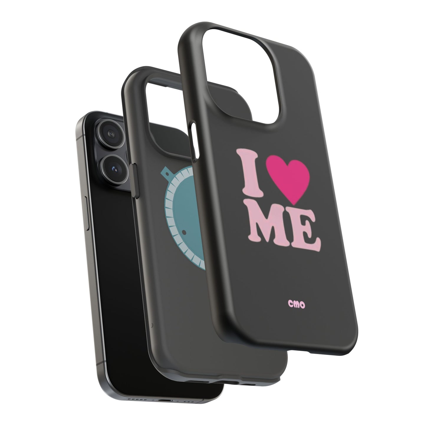 Magnetic Impact-Resistant Phone Case — "I love ME" Pink Self-Love Design