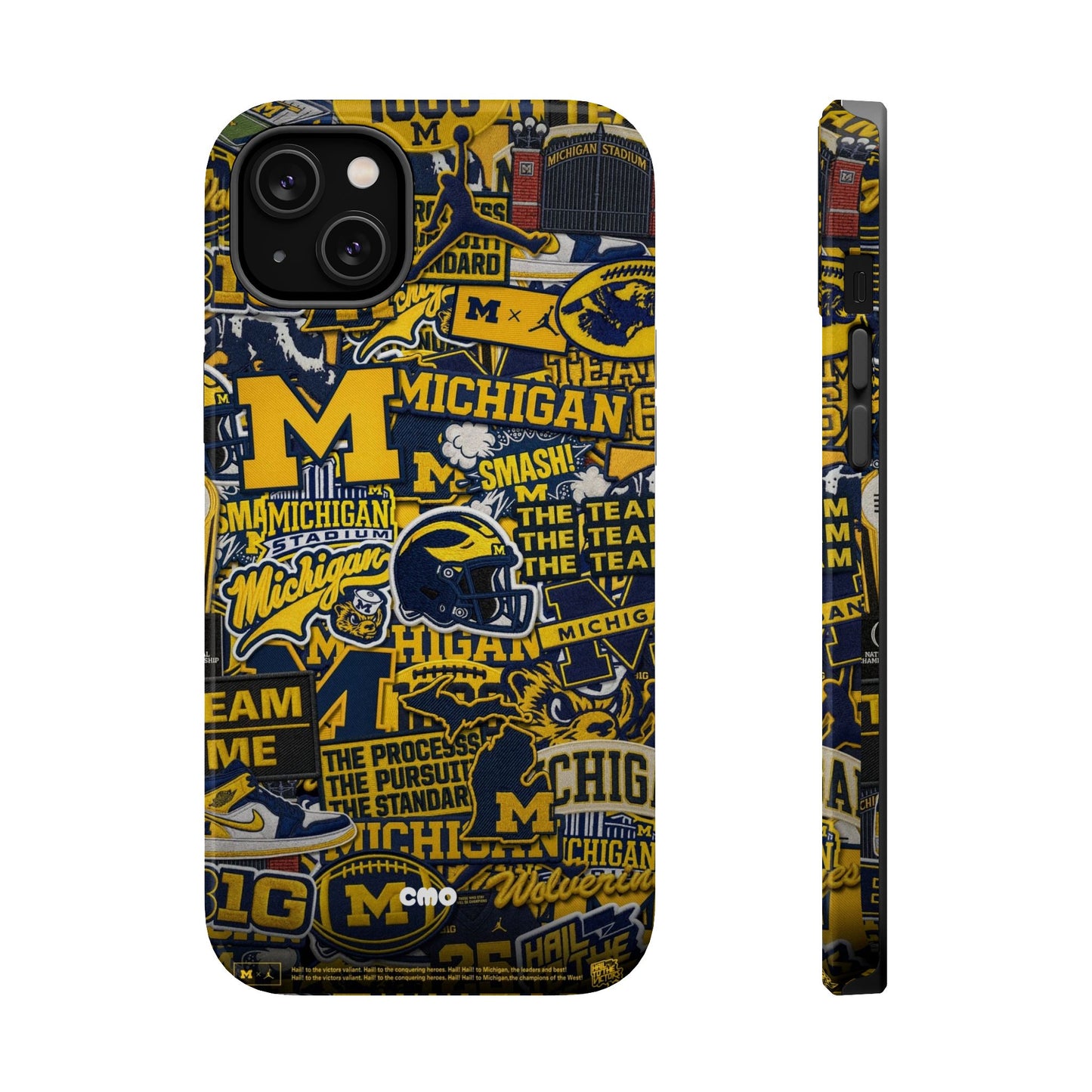 Michigan Wolverines Magnetic Impact Phone Case — Team Logo Collage MagSafe-Compatible