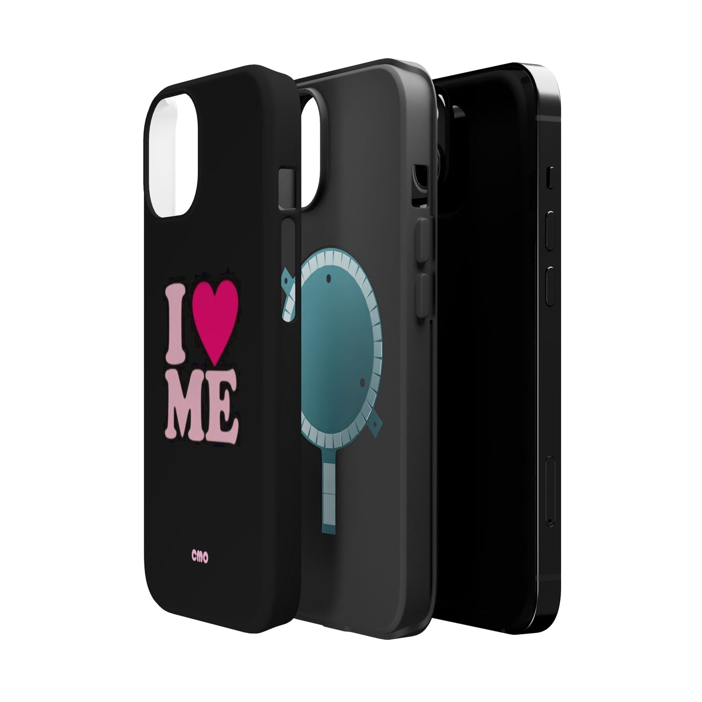 Magnetic Impact-Resistant Phone Case — "I love ME" Pink Self-Love Design