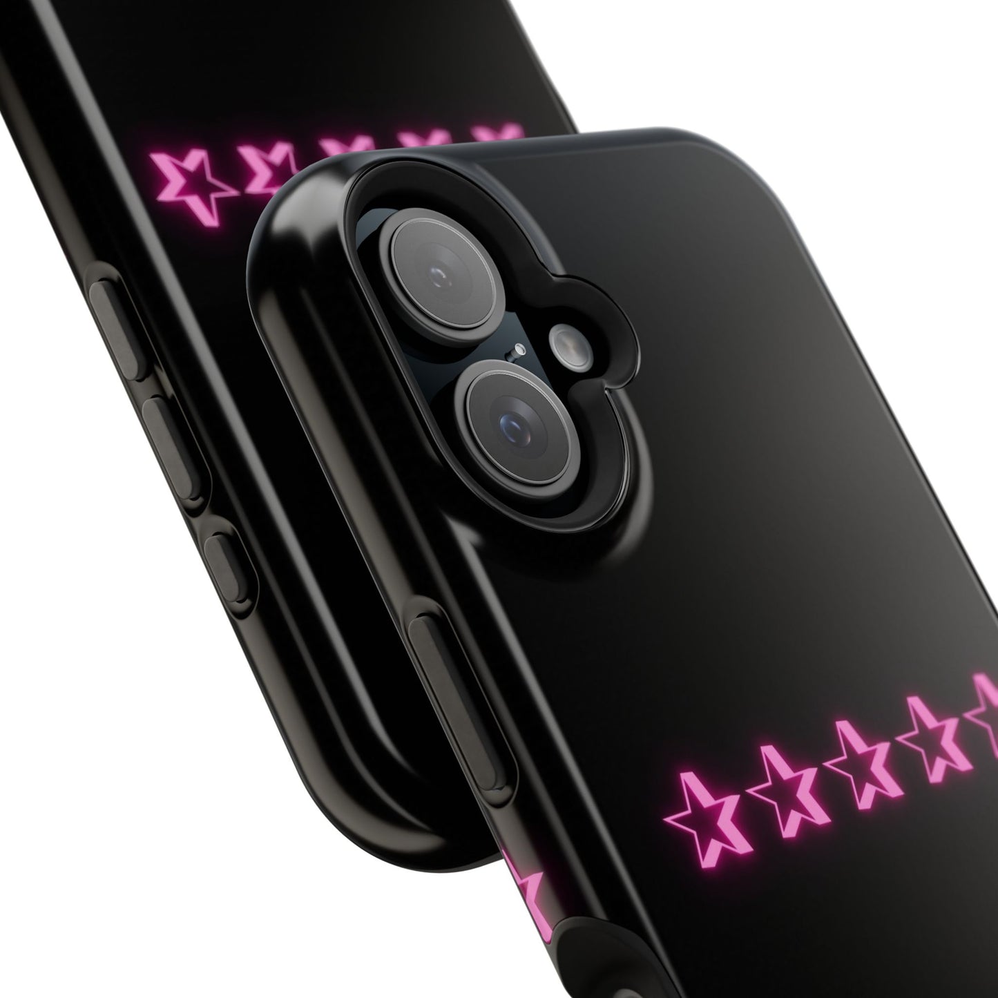 5 Stat ⭐️ Phone Case — Pink Neon Stars Magnetic Impact-Resistant Case
