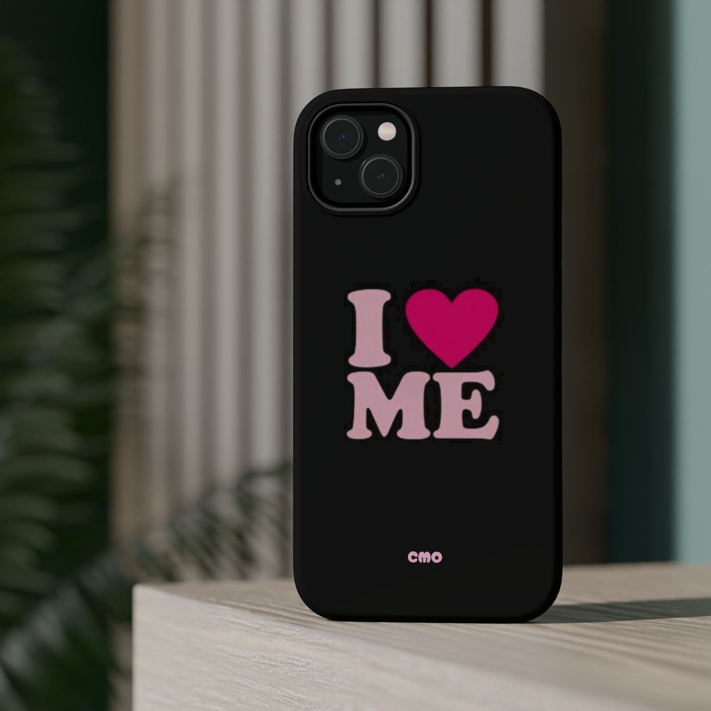 Magnetic Impact-Resistant Phone Case — "I love ME" Pink Self-Love Design
